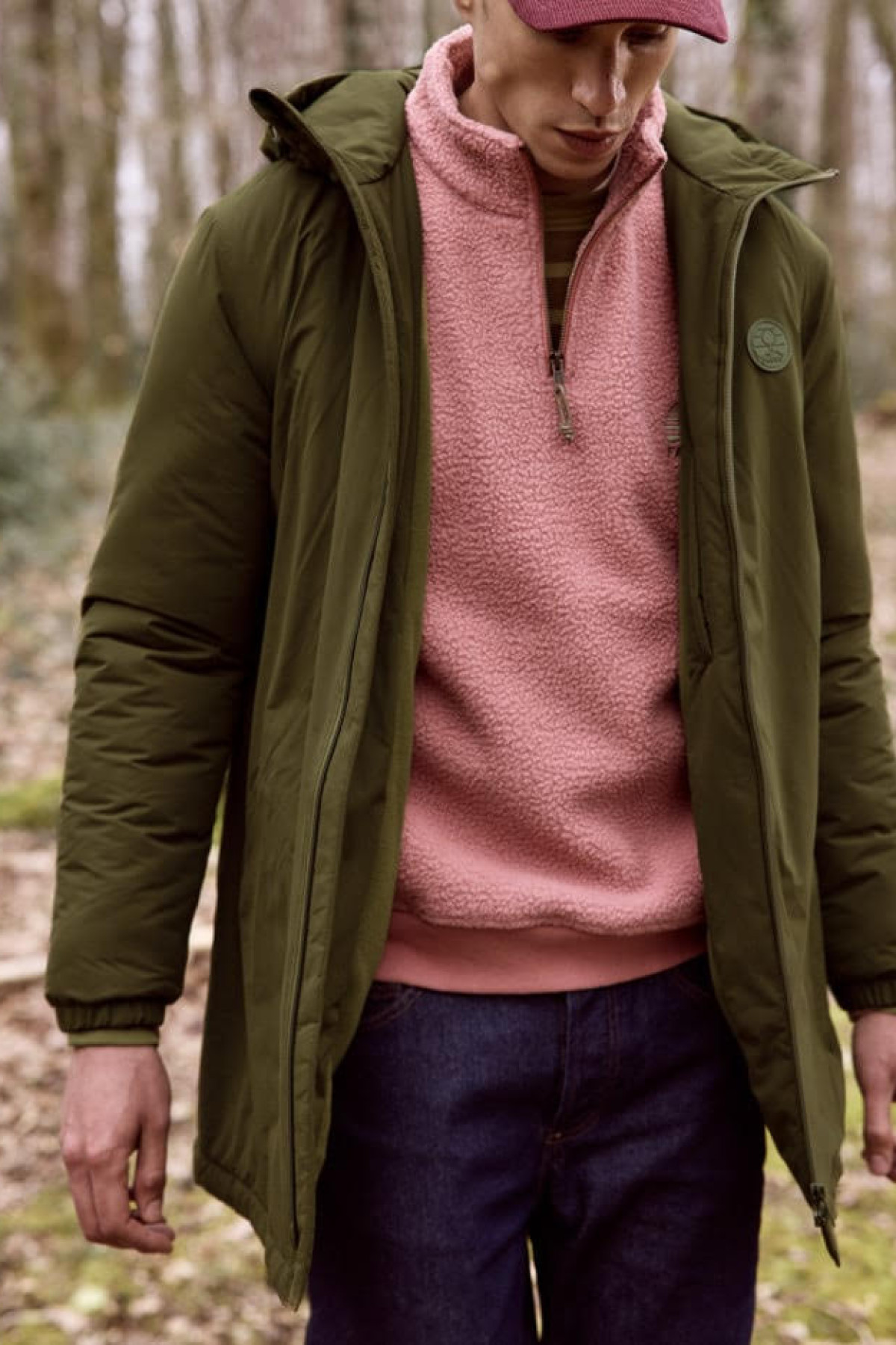 faguo veste parka imperméable montaud vert olive (3)