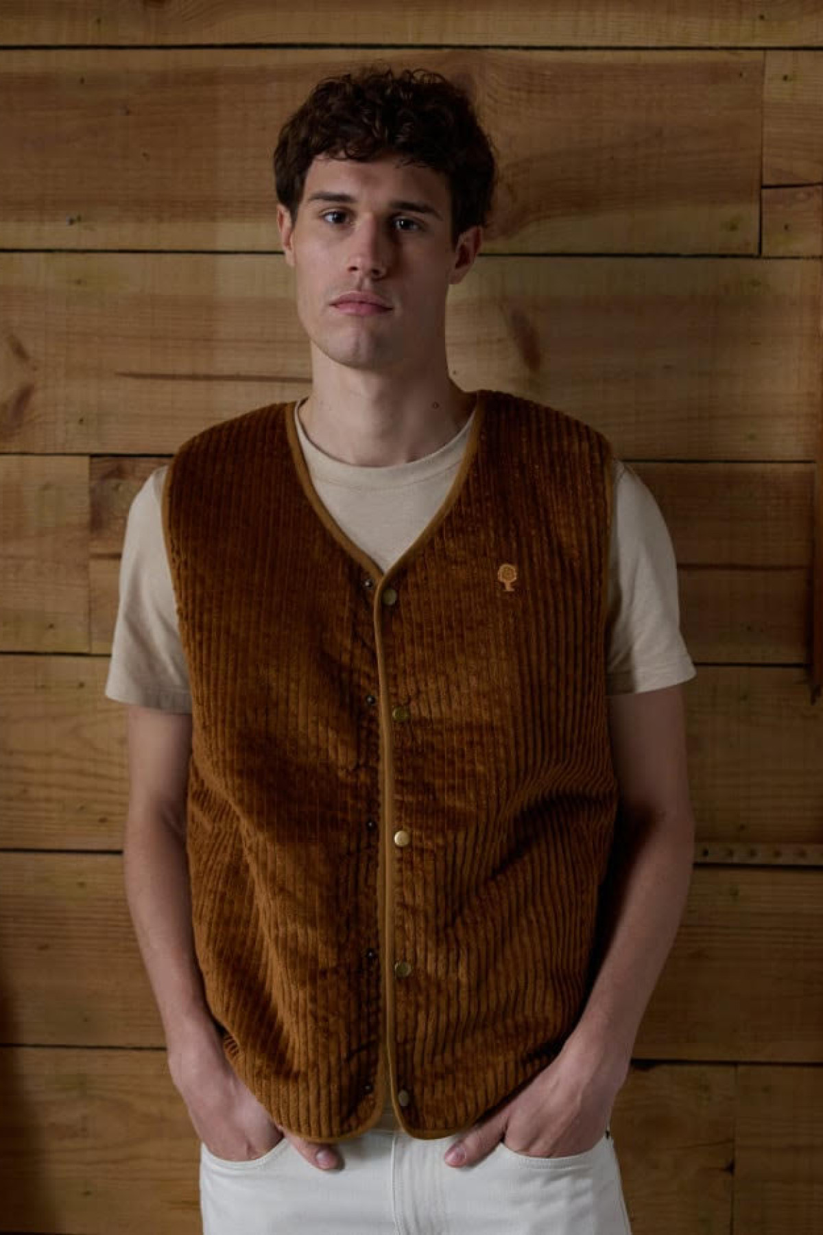 faguo veste sans manches réversible esterel marron (1)