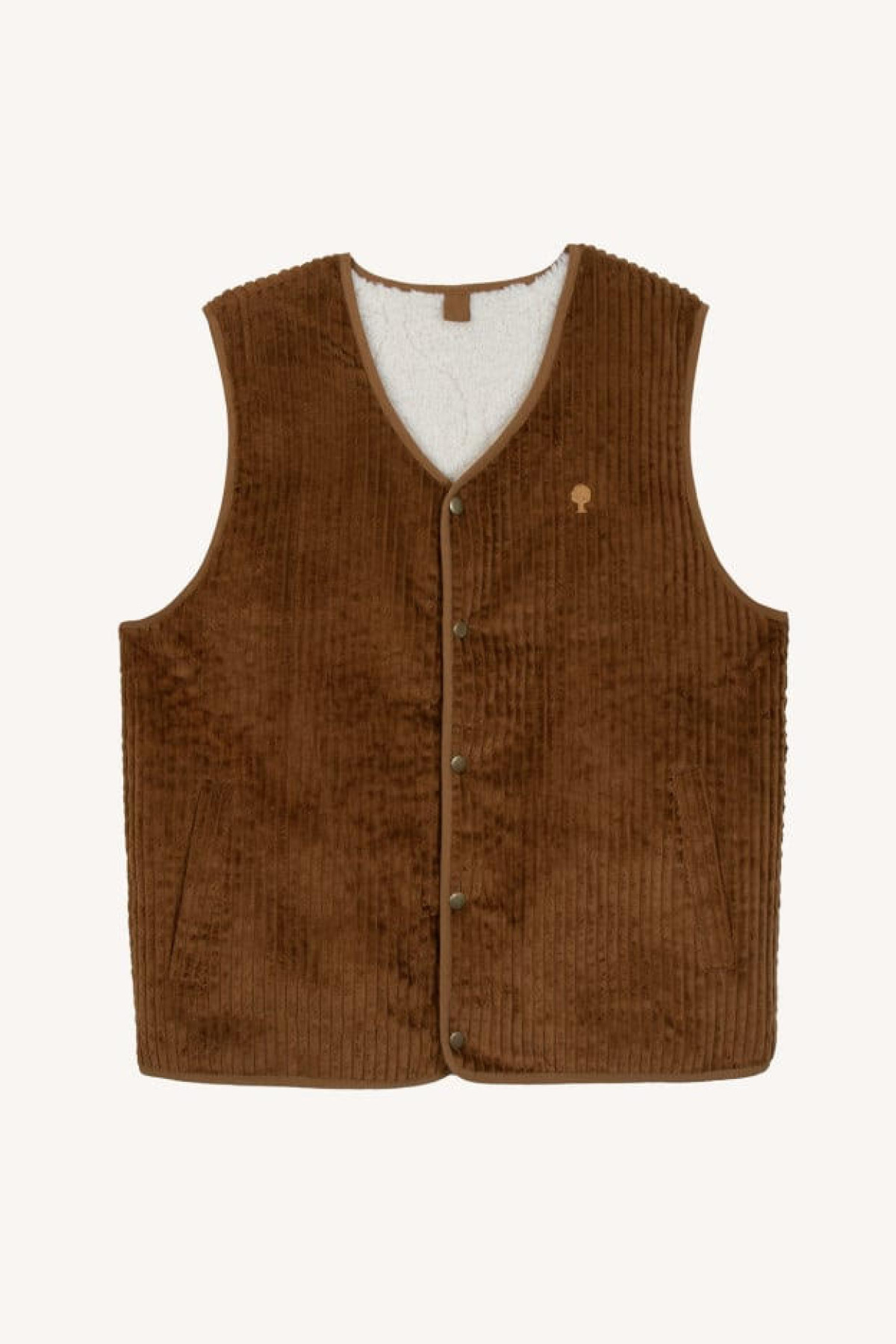 faguo veste sans manches réversible esterel marron (4)
