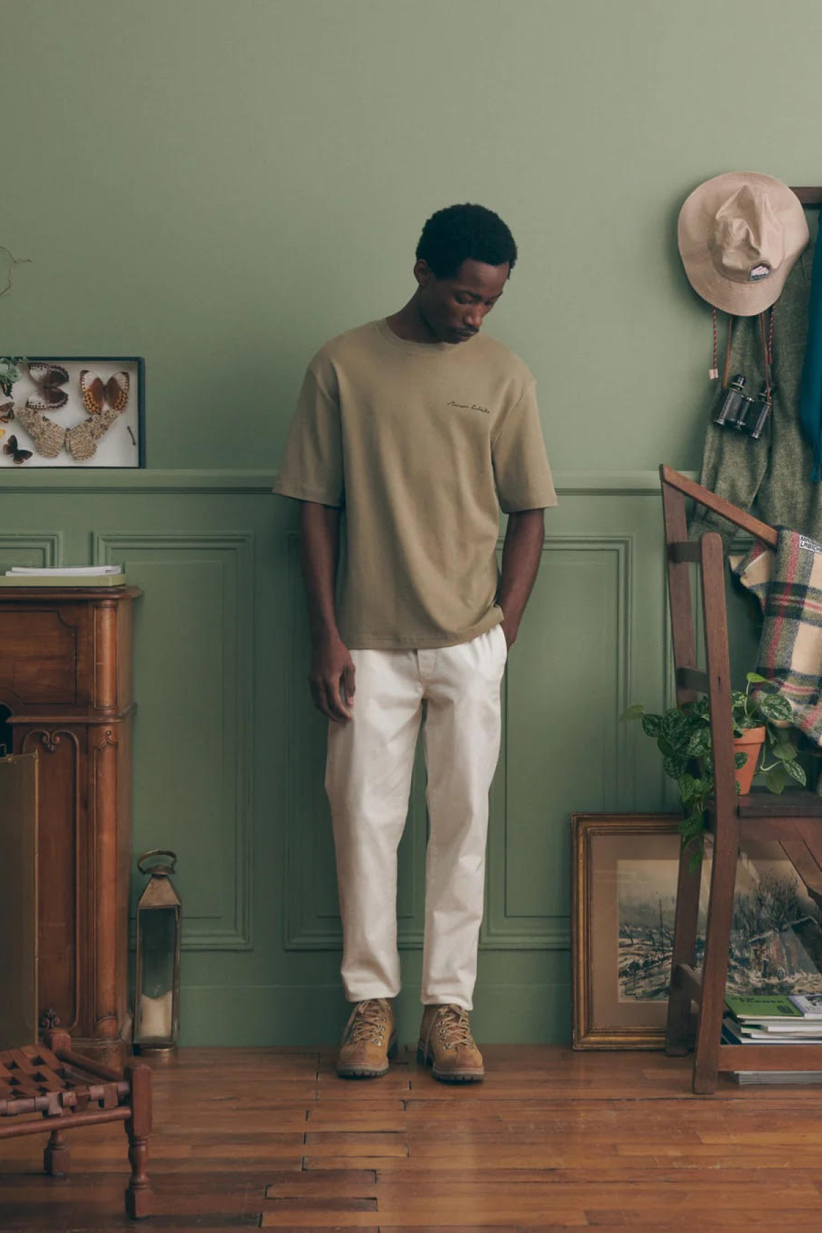 maison labiche t-shirt chassaigne kaki (2)