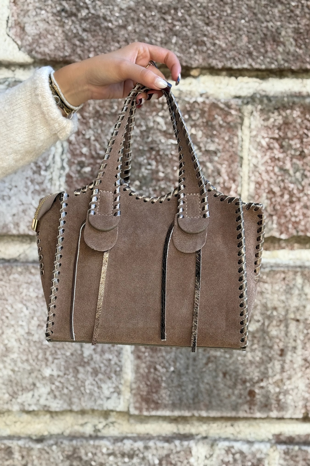 sac en cuir vimoda effet daim beige (2)