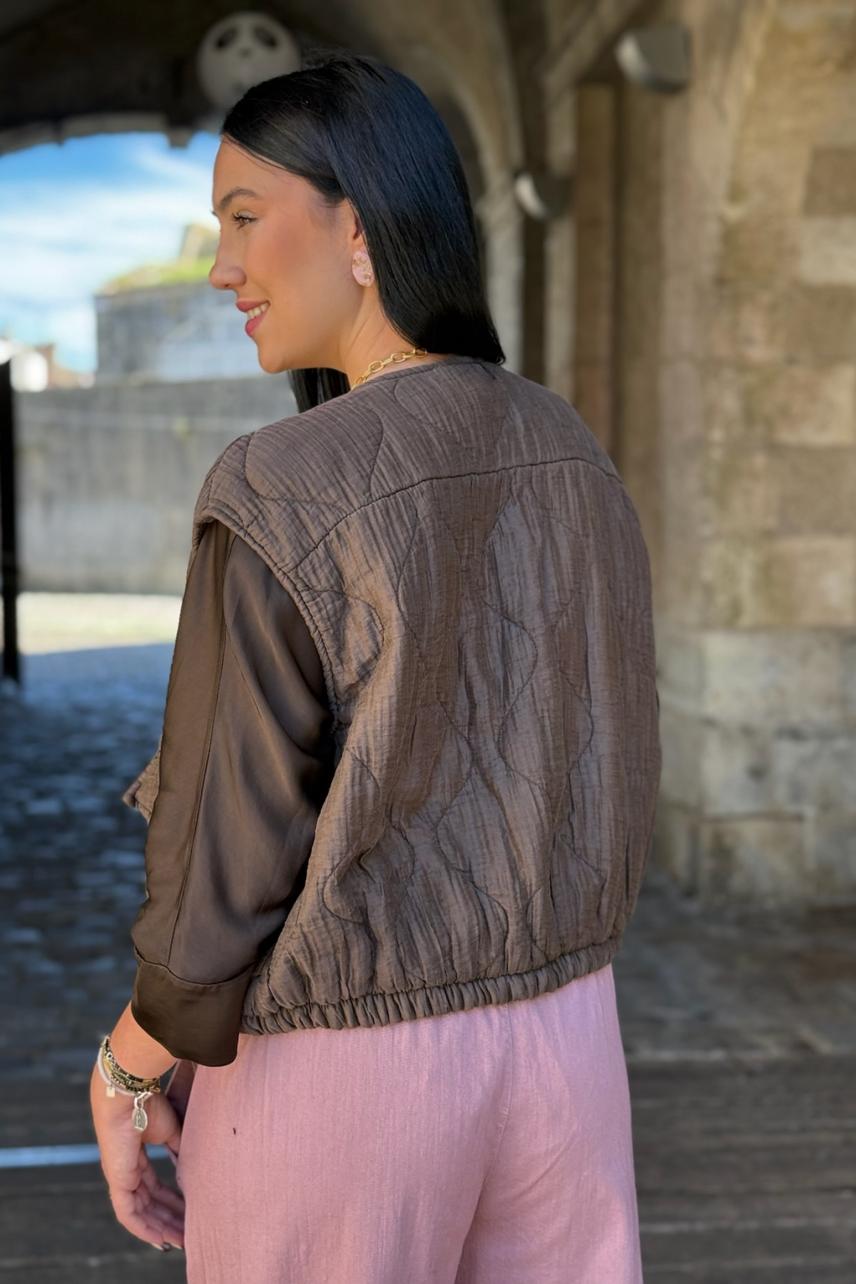 veste matelassée zipée chocolat johanna 80792 (4)
