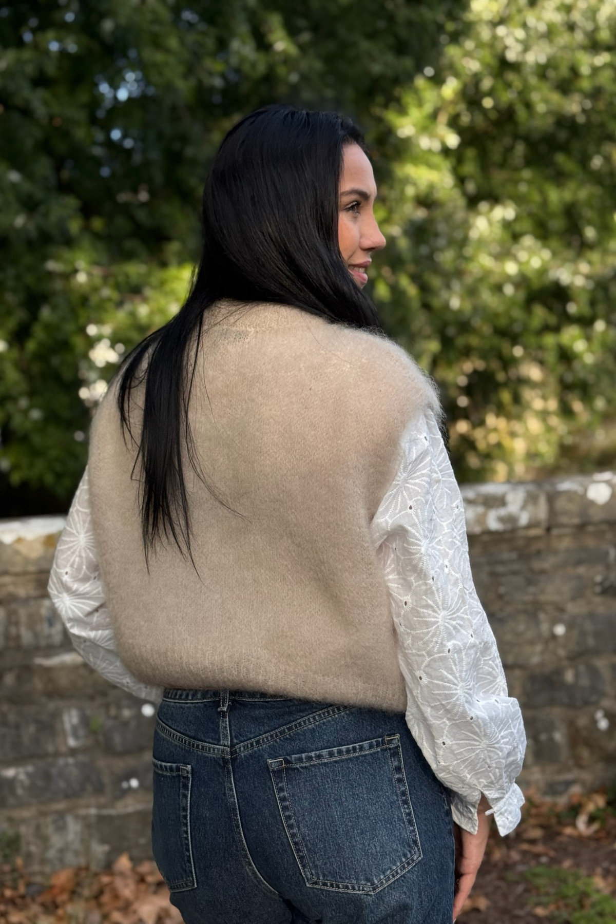 pull sans manches beige 210 mohair (3)