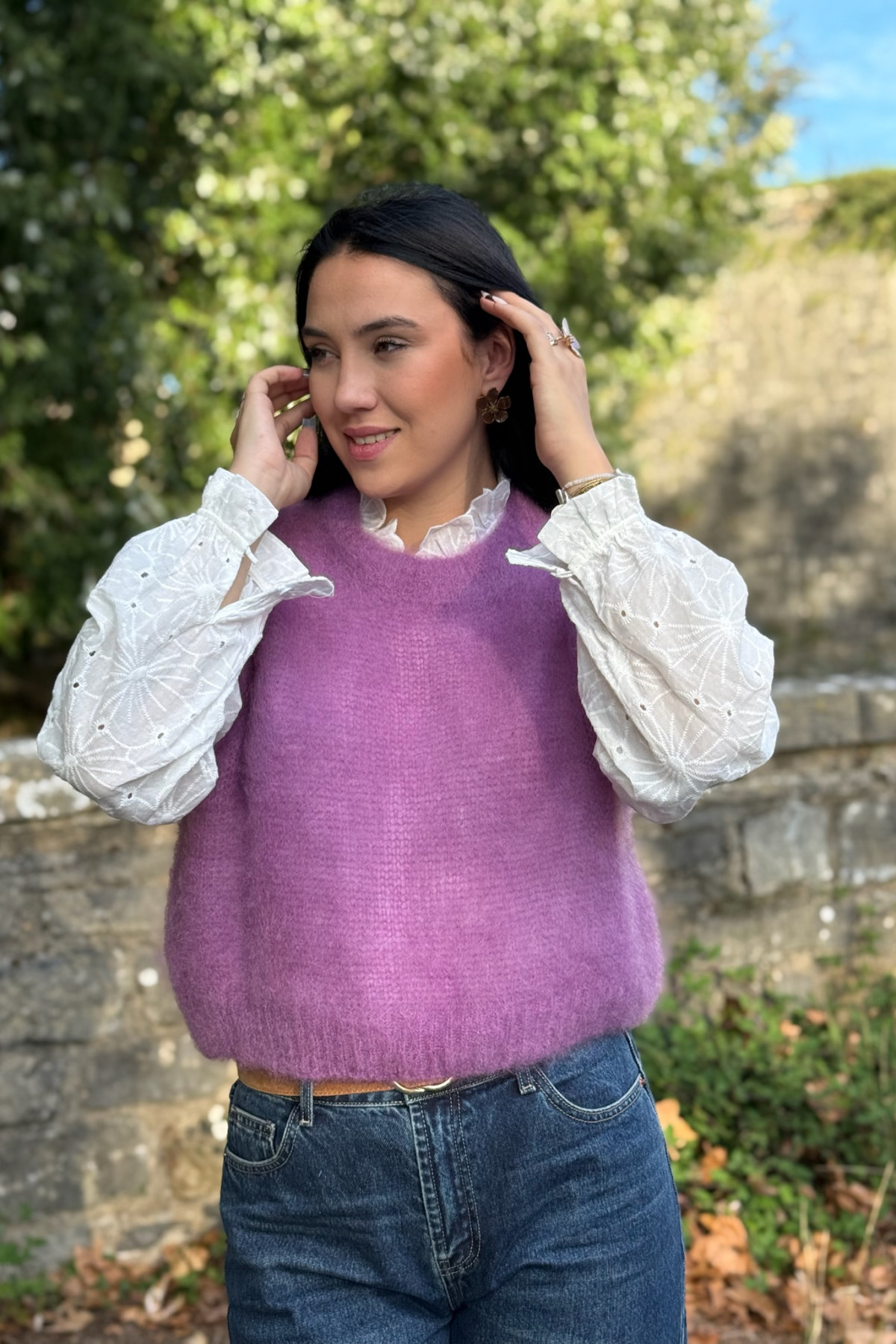 pull sans manches mohair violet pastel 210 (1)