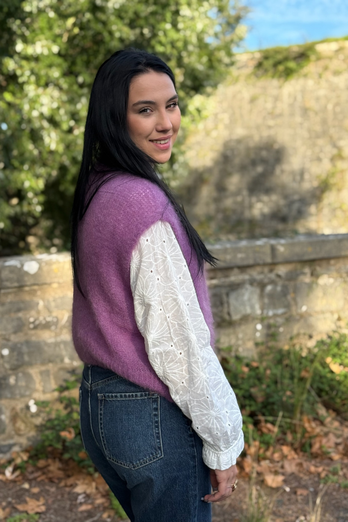 pull sans manches mohair violet pastel 210 (3)