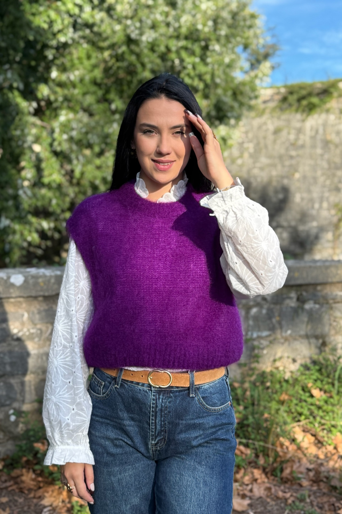 pull sans manches mohair violet court 210 (1)