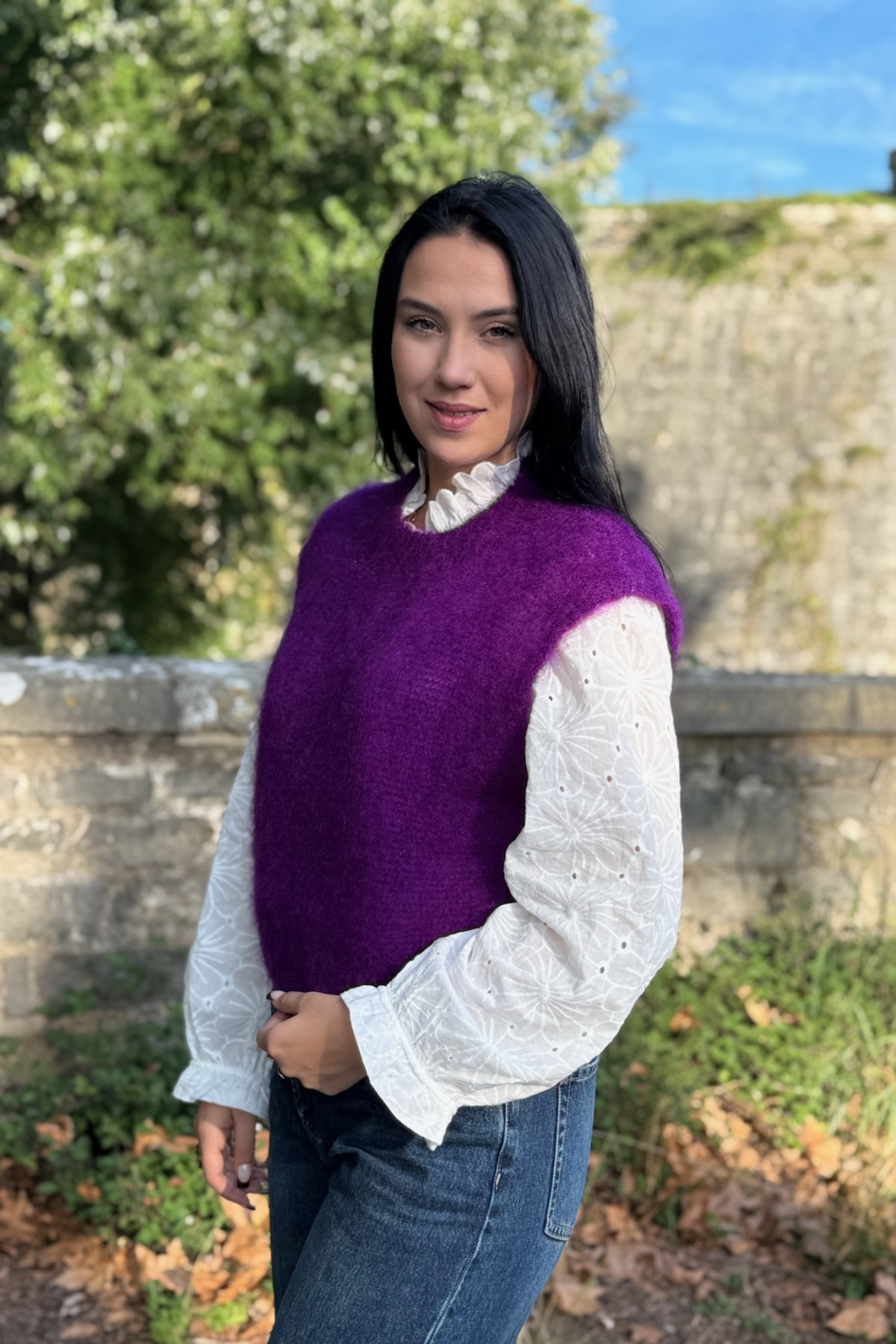 pull sans manches mohair violet court 210 (2)