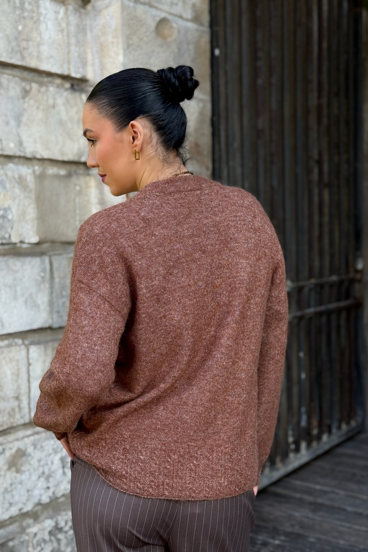 gilet cream blues cardigan 10614347 marron glacé (5)