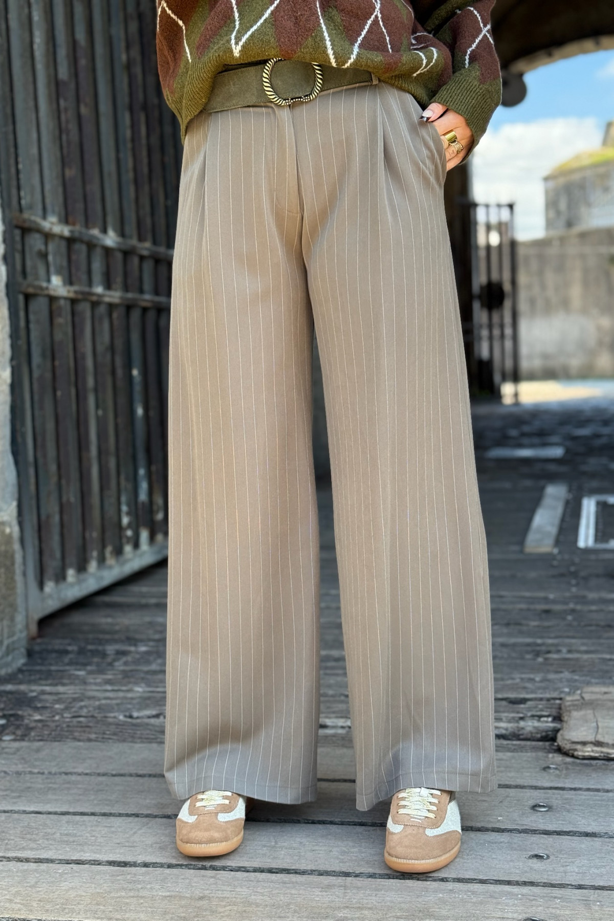 pantalon a rayures gris modele fred scarlett roos (2)