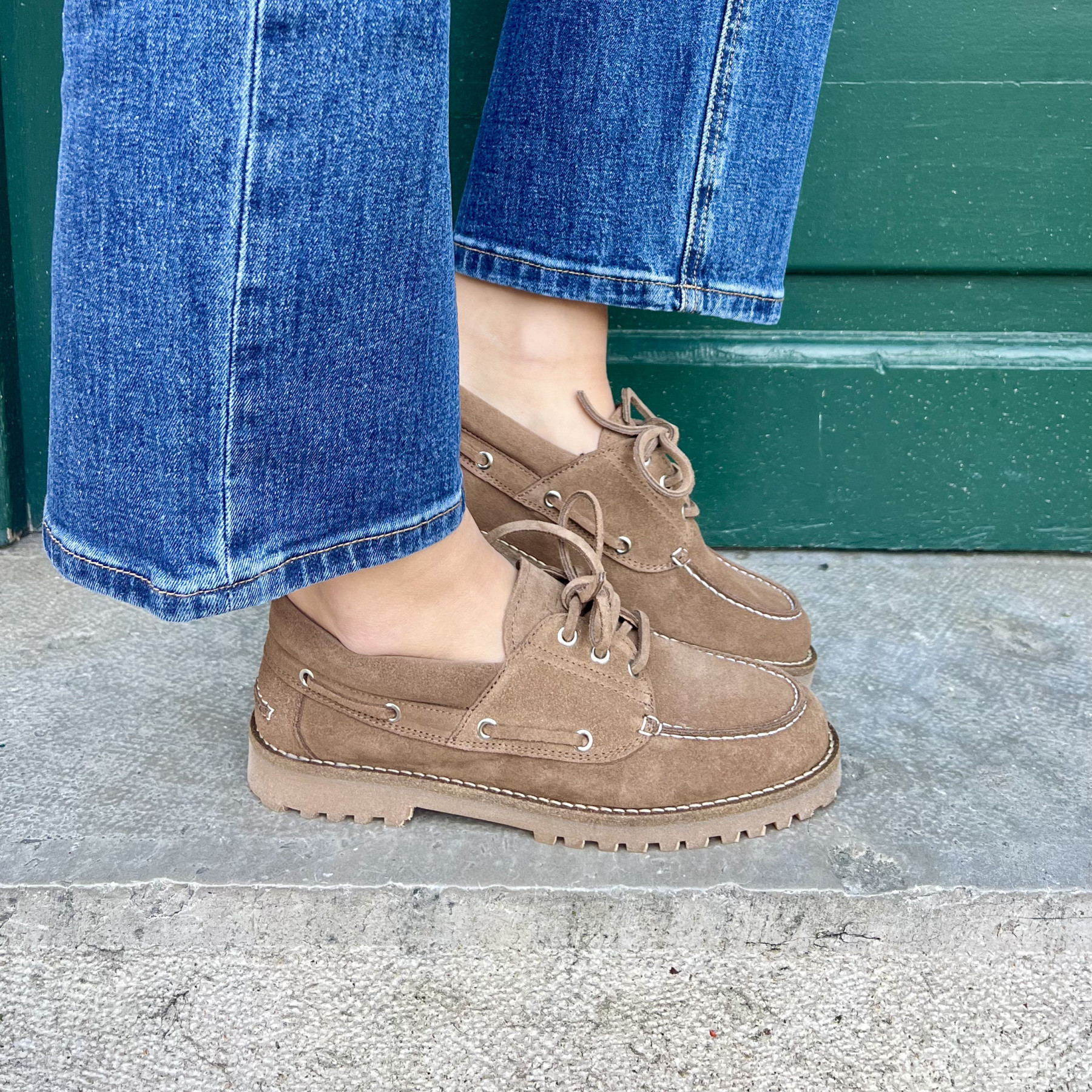 derbies pavement alvina suede taupe  (2)