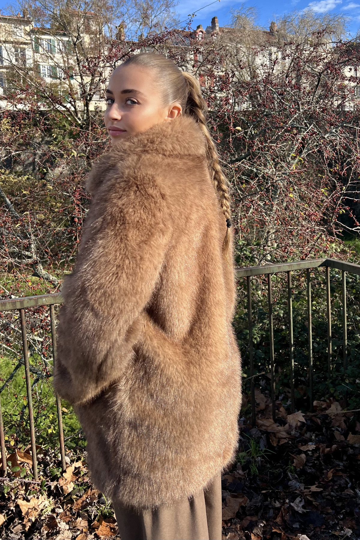 fourrure manteau b young caramel 6970 (3)