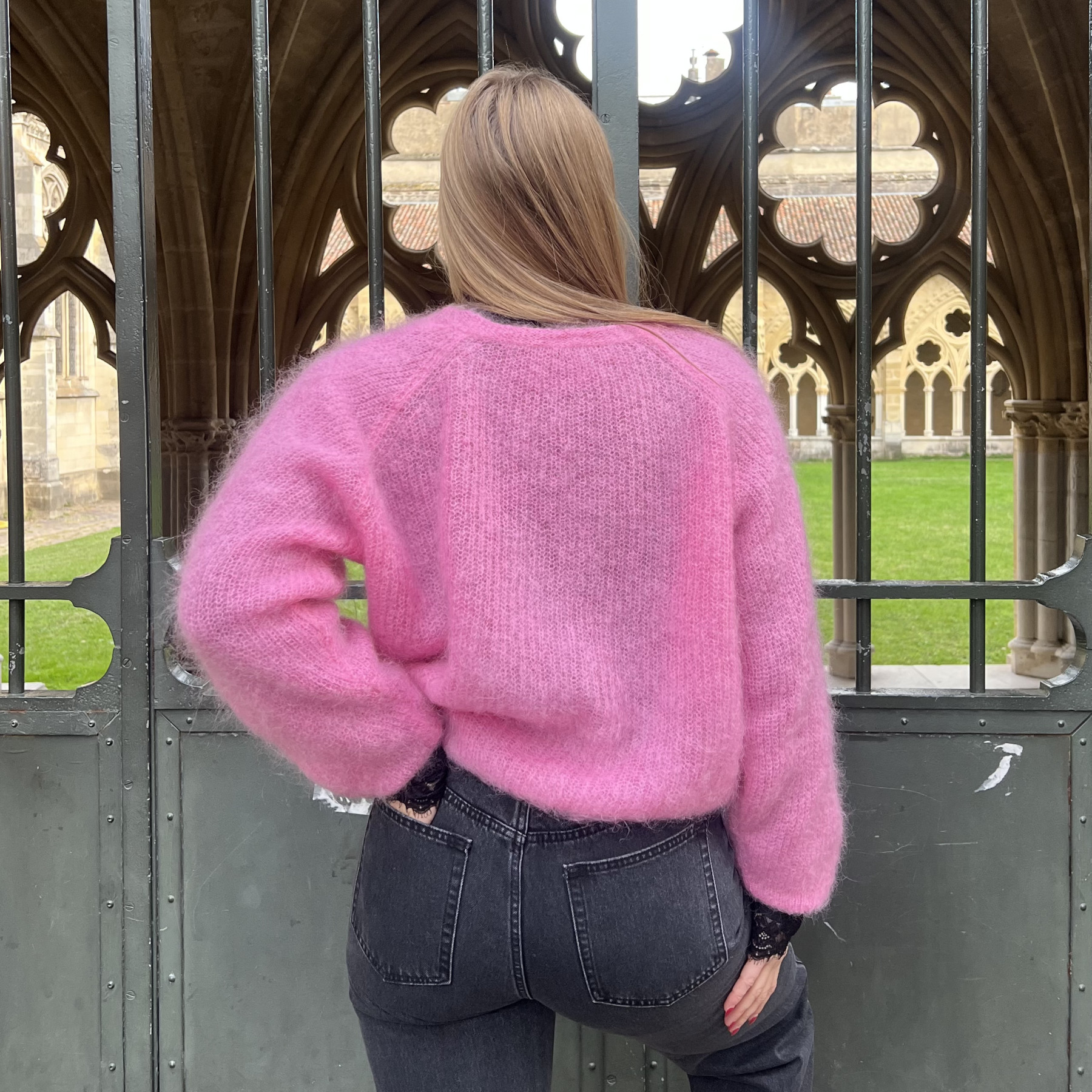 pull mohair détail noeud chummy rose 2804  (4)