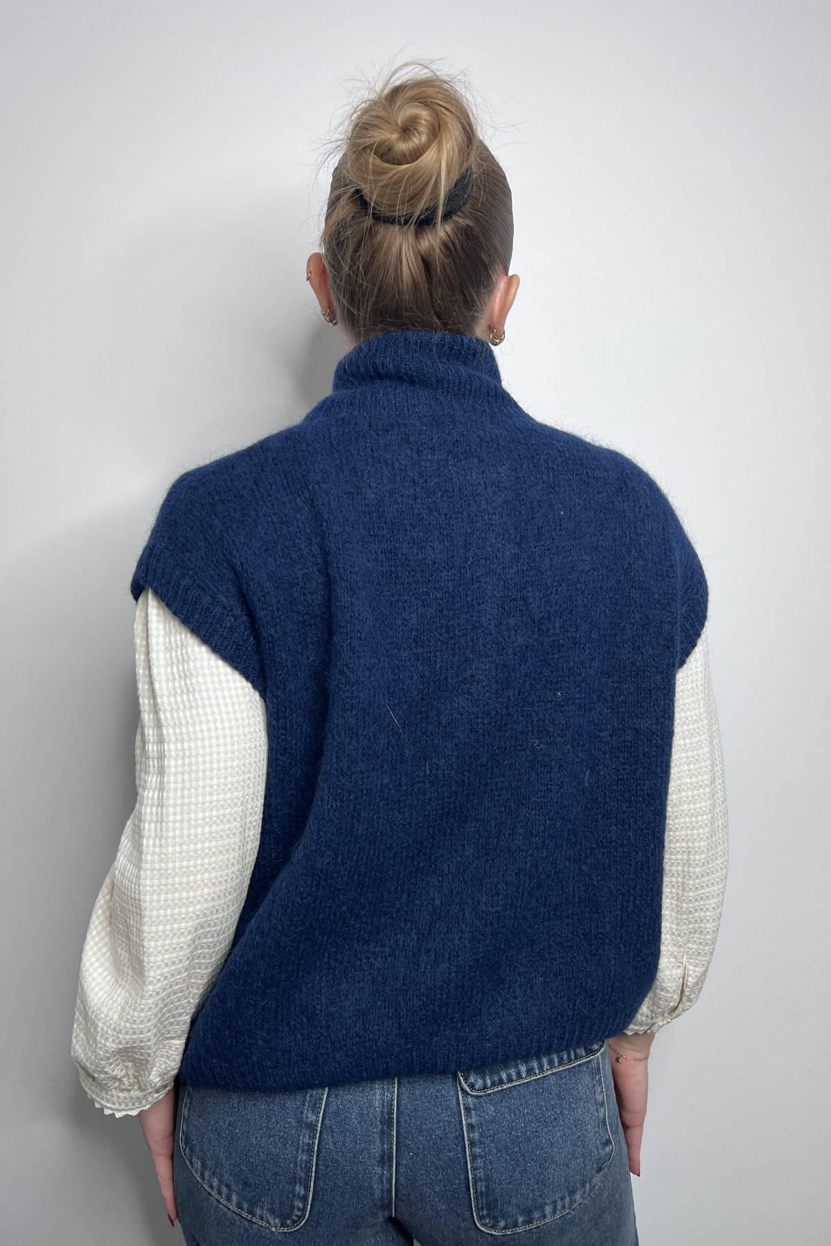 pull sans manches intuition bleu marine profond 672507 (4)