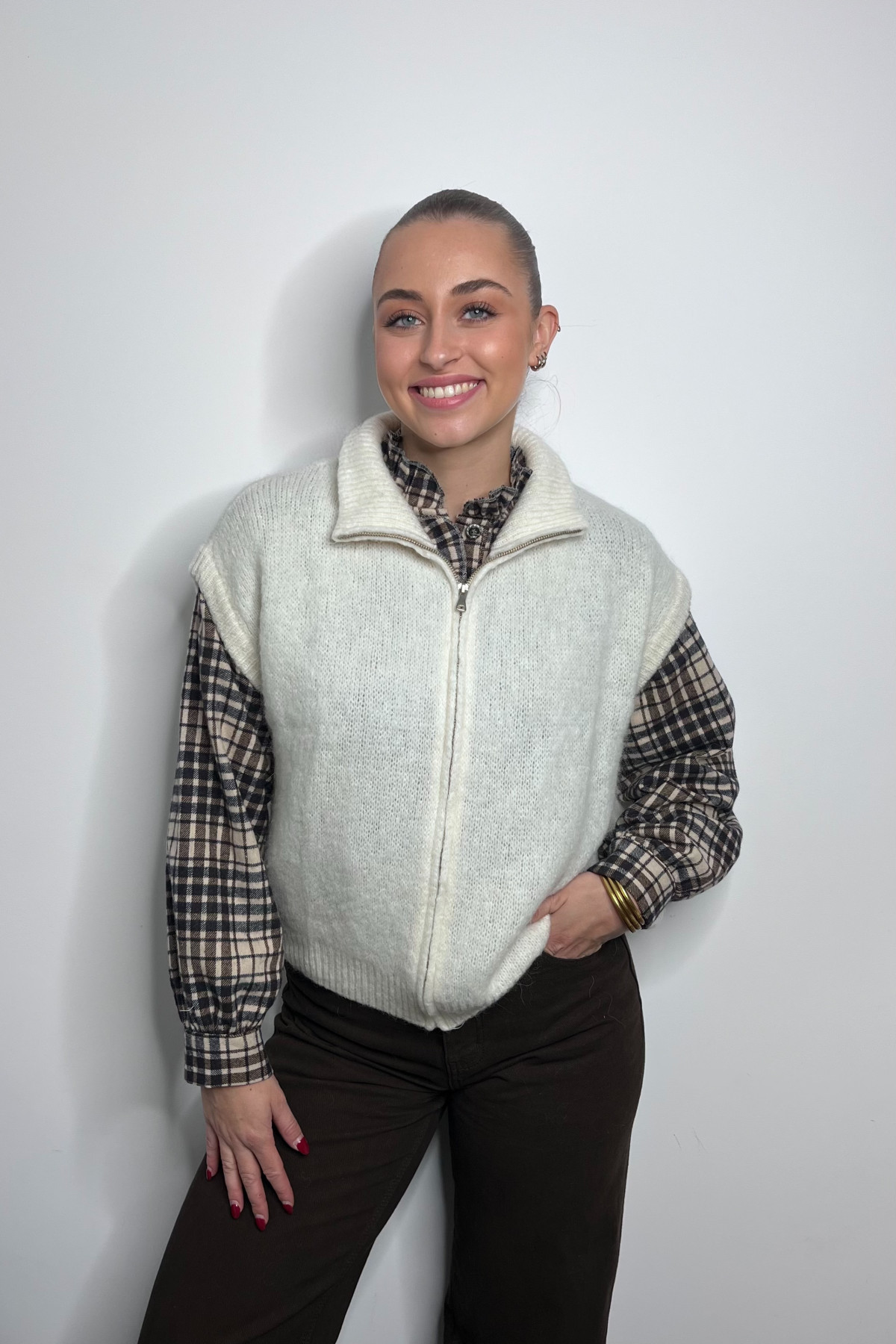 pull sans manches intuition blanc cassé 672507 (1)