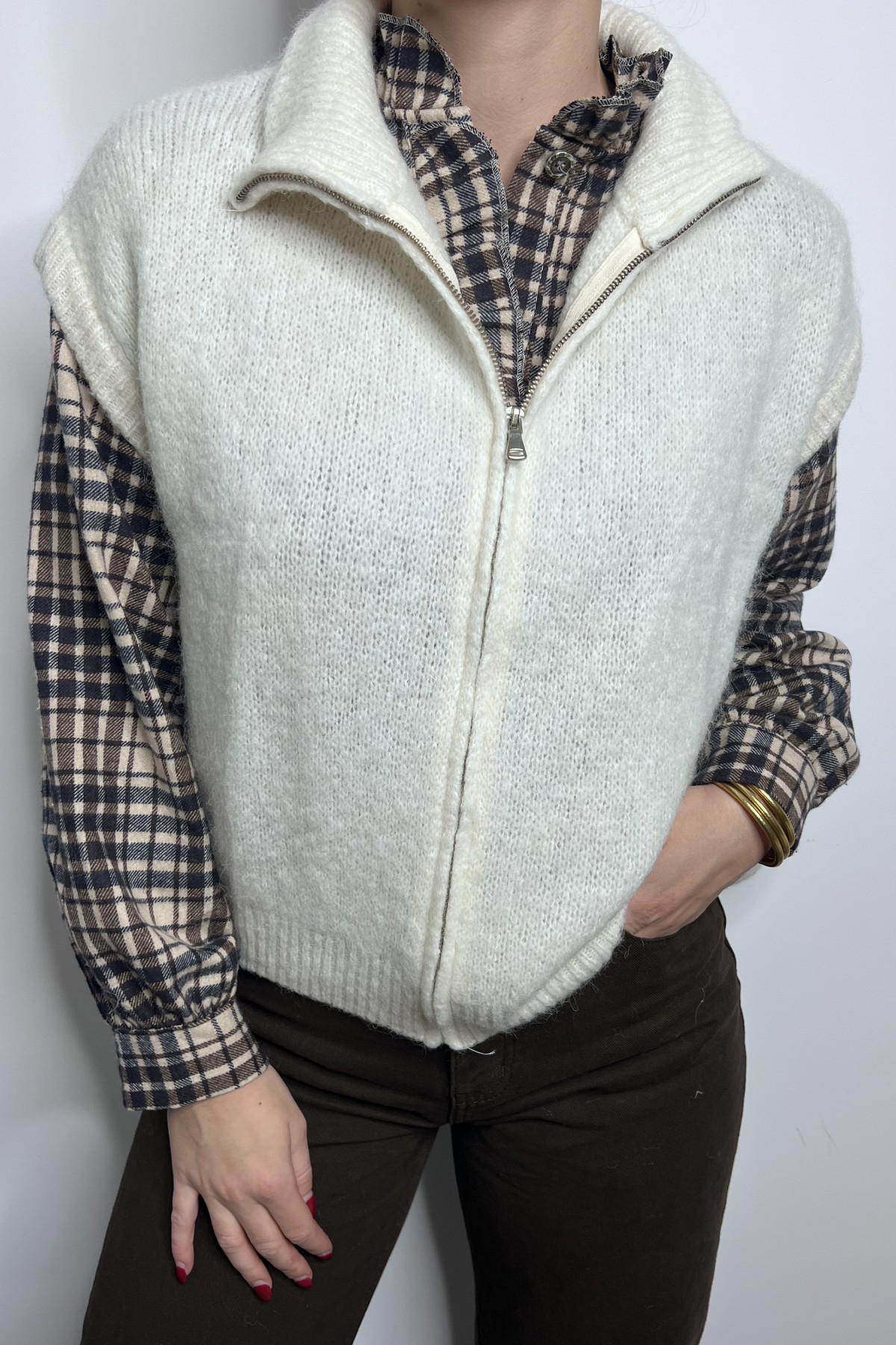 pull sans manches intuition blanc cassé 672507 (4)