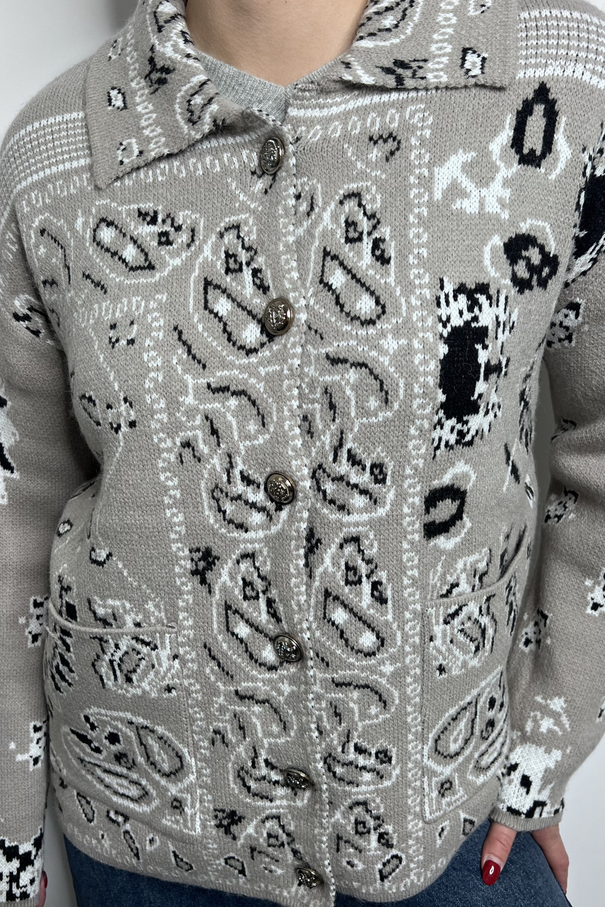 b young gilet en maille épaisse vieux rose BYXMAYLIS CARDIGAN 20819047 (4)