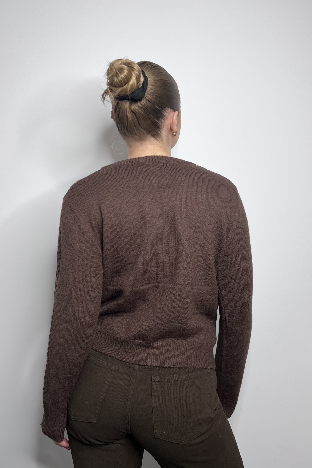 gilet marron chummy motifs coeur YU710 (4)