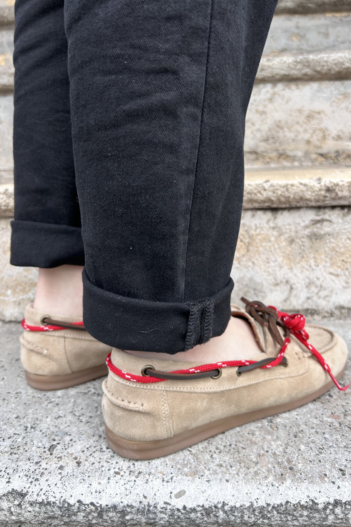 semerdjian mocassins beige à gros lacets marrons (3)