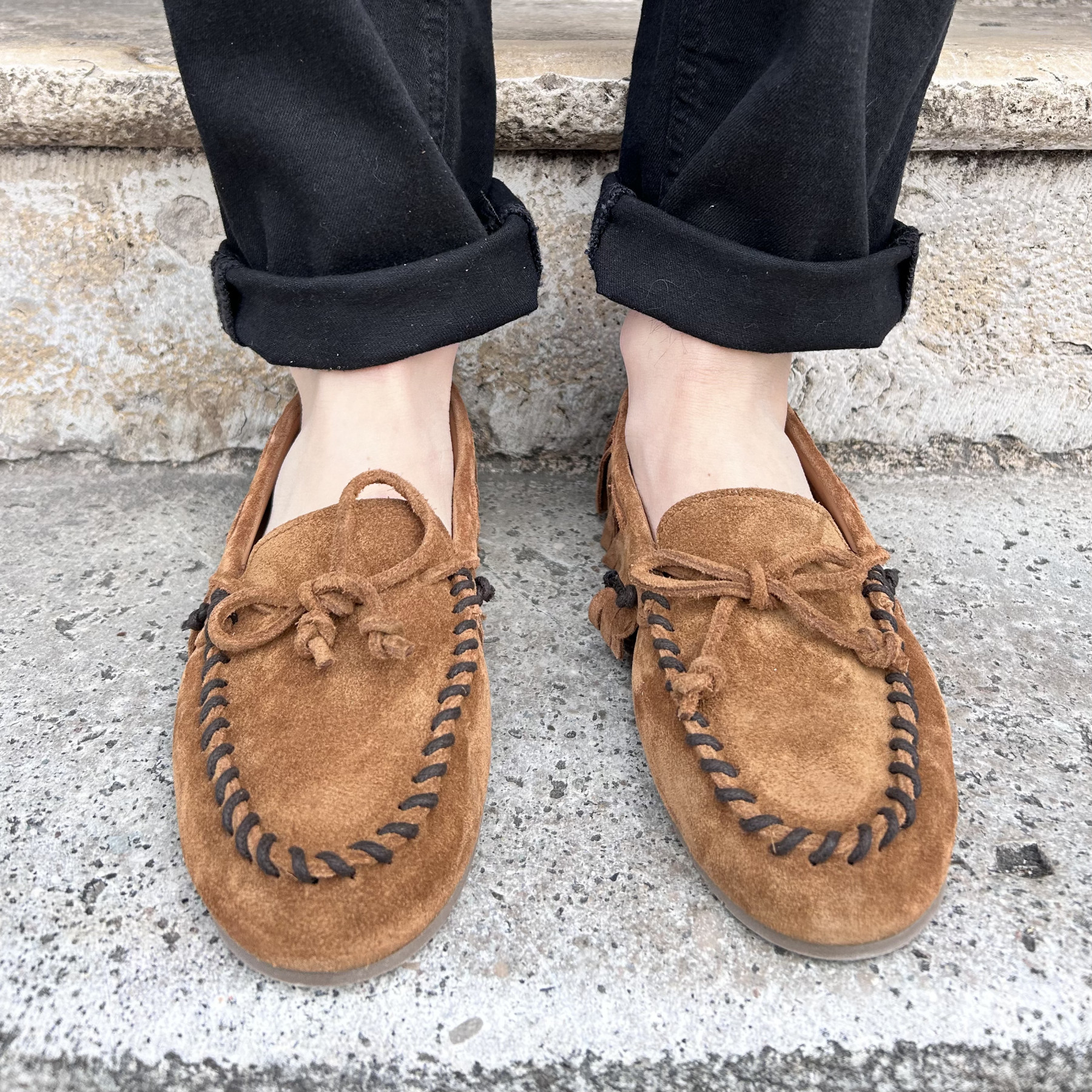 semerdjian mocassins à franges camel havana (3)