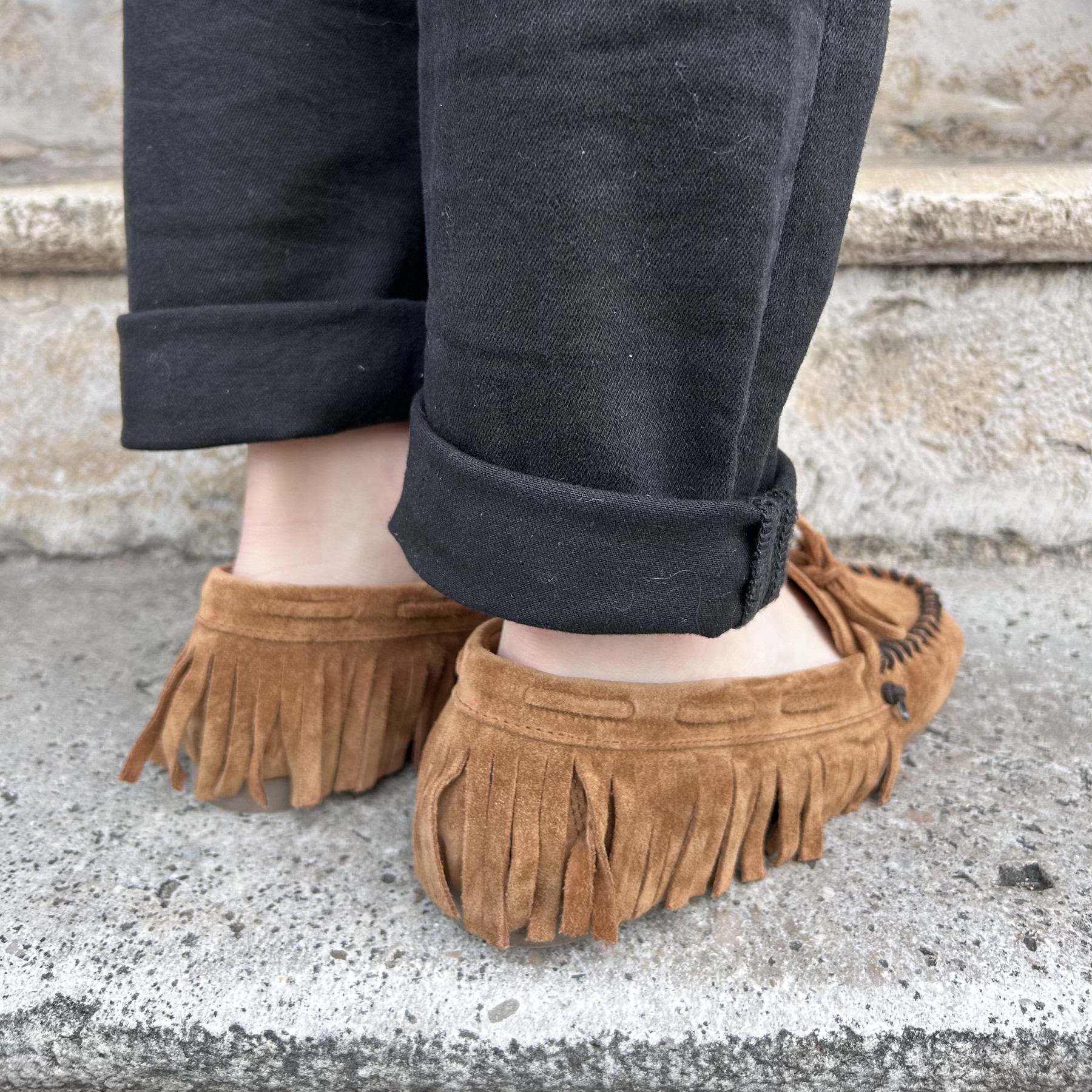 semerdjian mocassins à franges camel havana (4)