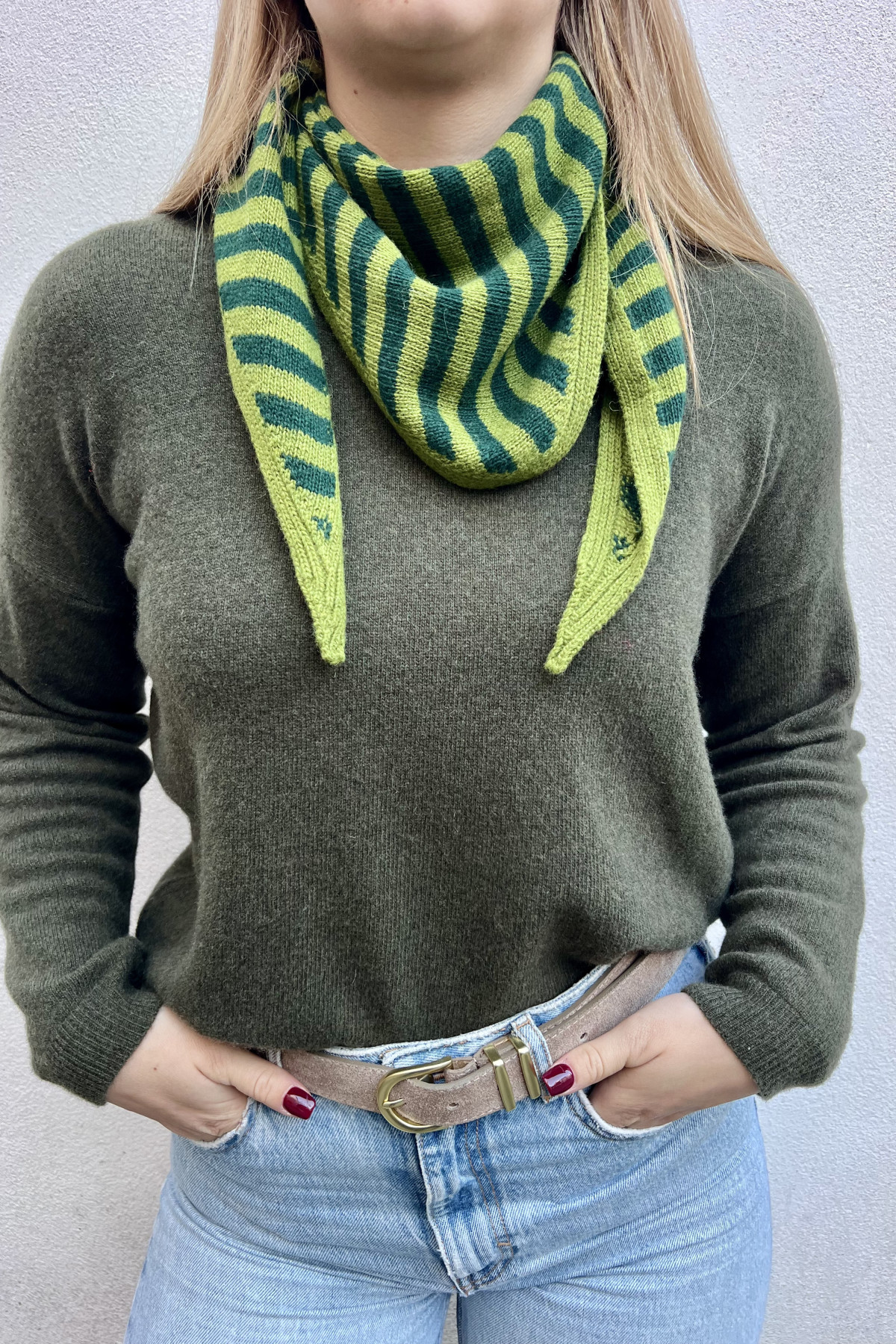 Chummy foulard à rayures vertes intuition 004 (2)