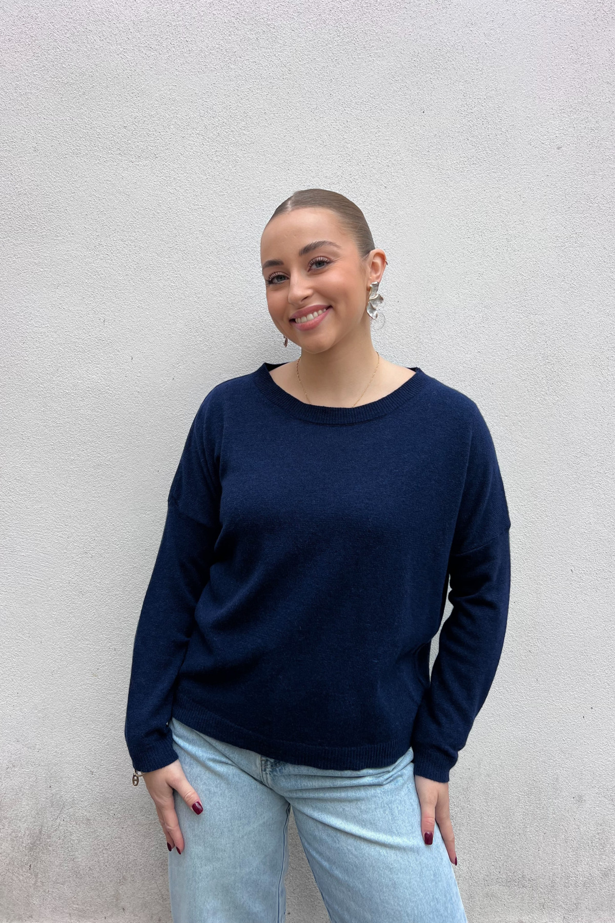 chummy pull fin en cachemire bleu (2)