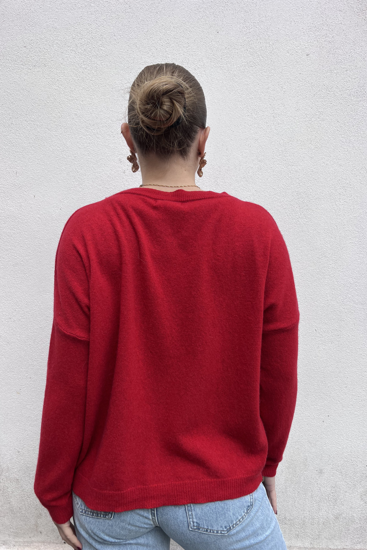 chummy pull fin en cachemire rouge (3)