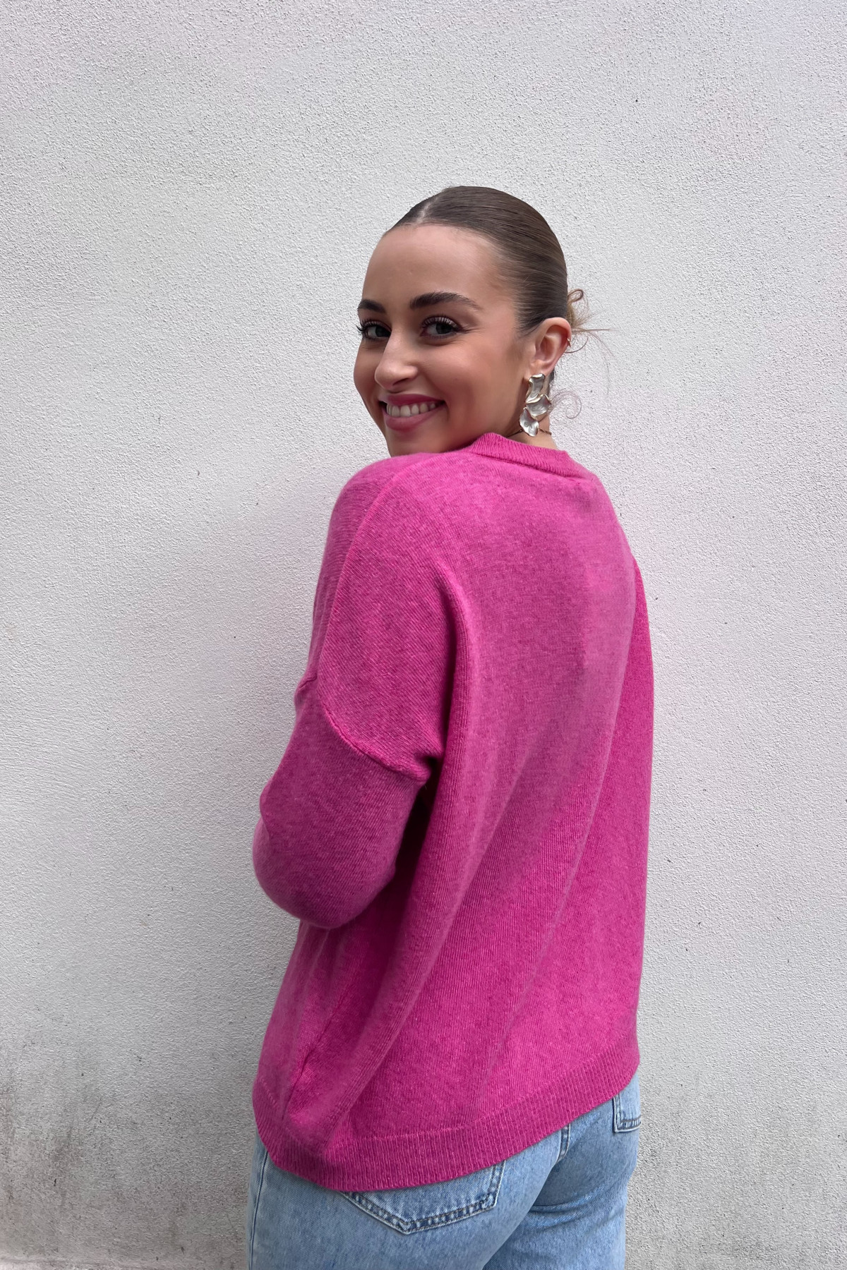 chummy pull fin en cachemire rose fushia (2)