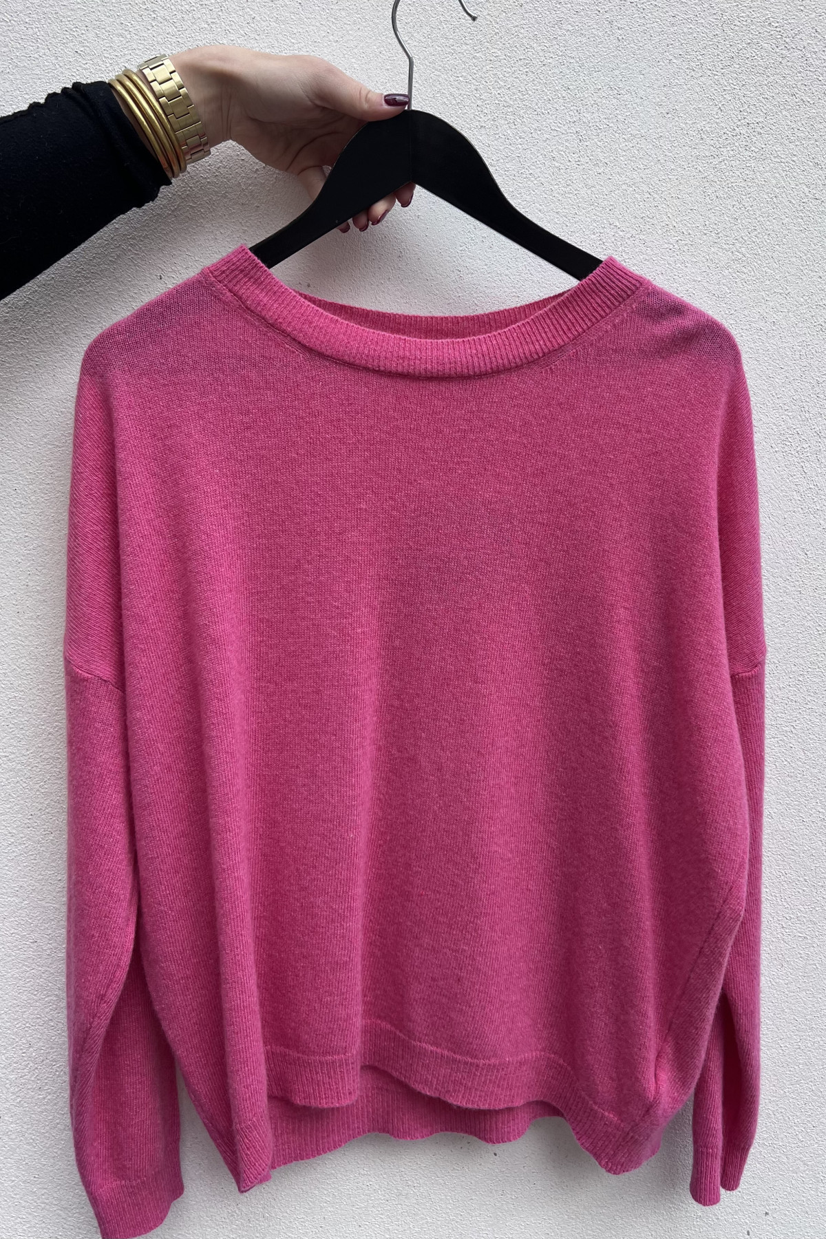 chummy pull fin en cachemire rose fushia (4)