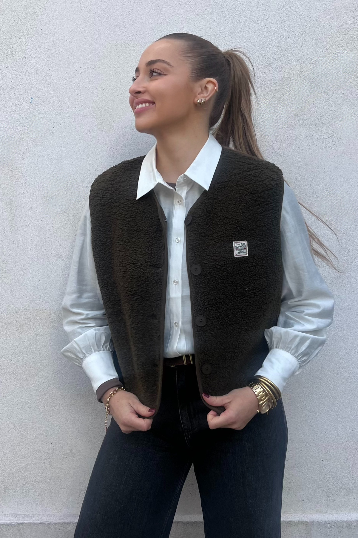 chummy sherpa sans manches kaki it hippie 644 (1)