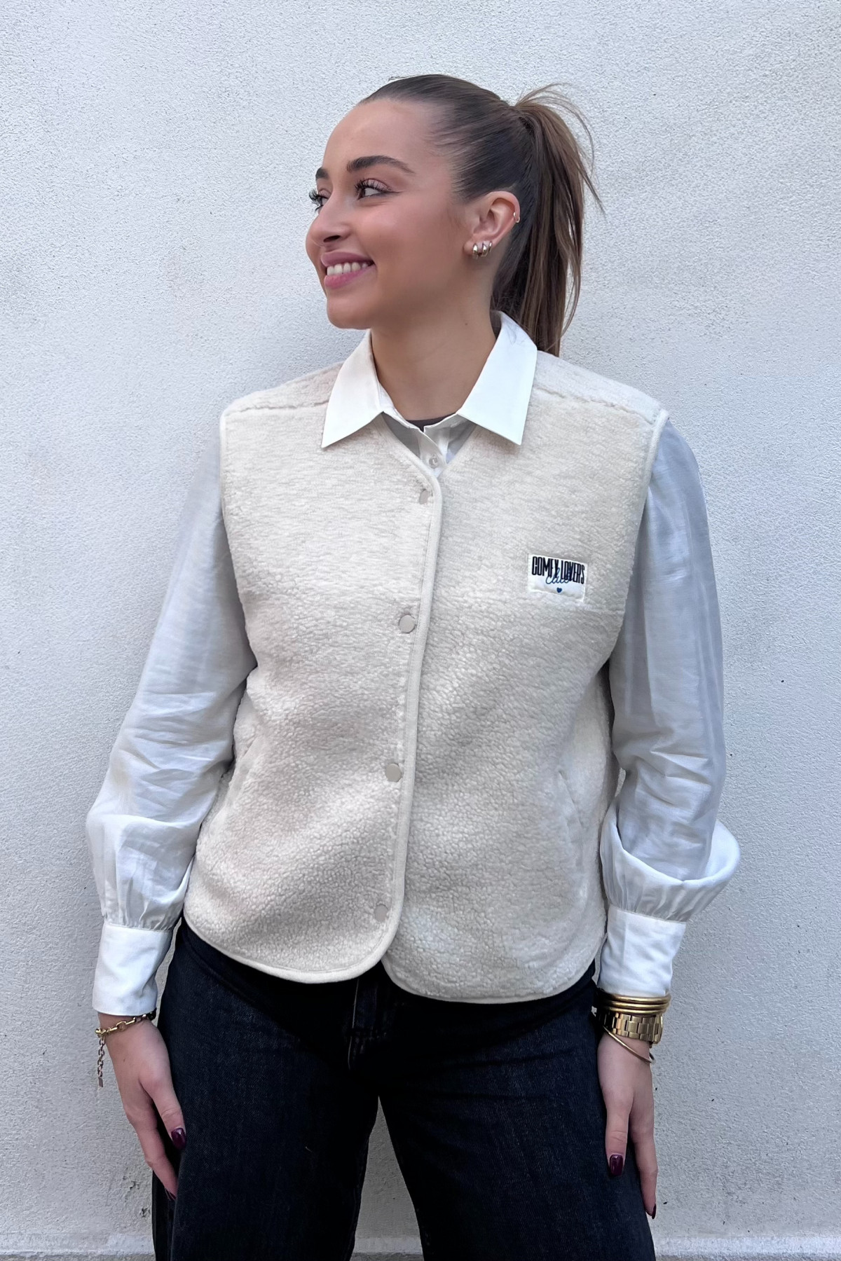 chummy sherpa sans manches blanc cassé season 497 (1)