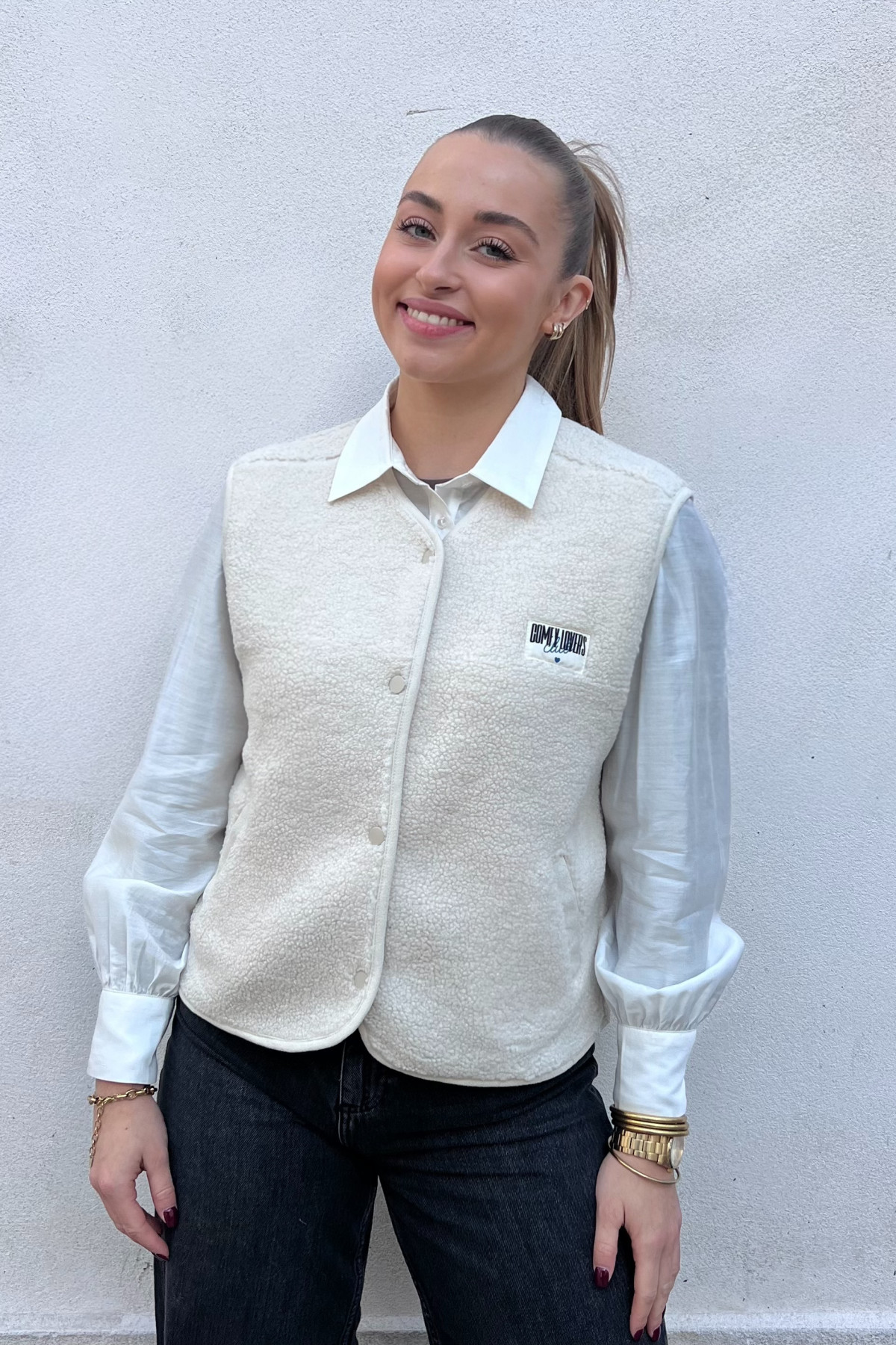 chummy sherpa sans manches blanc cassé season 497 (2)