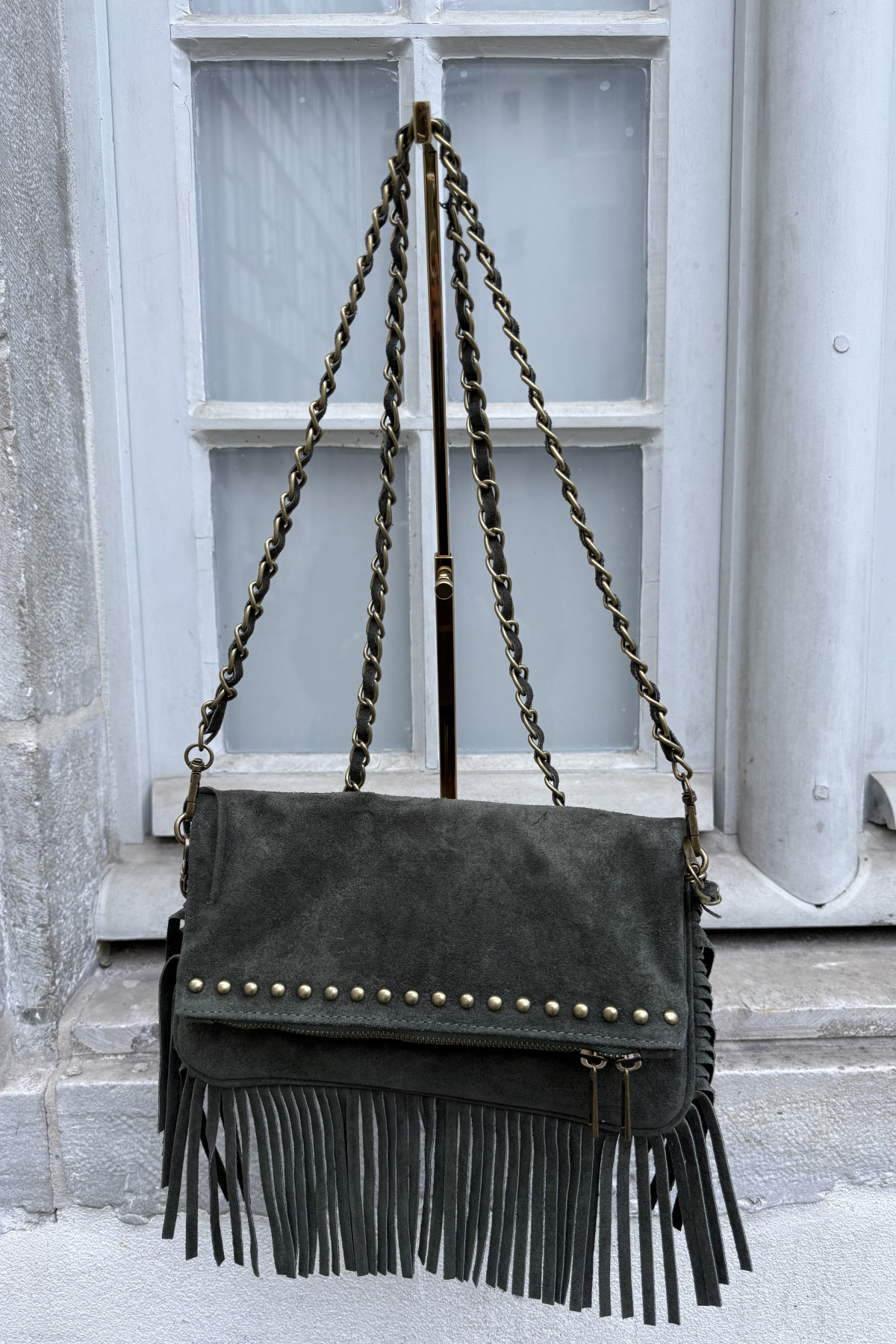 chummy pochette à franges louisa kaki 087 (4)