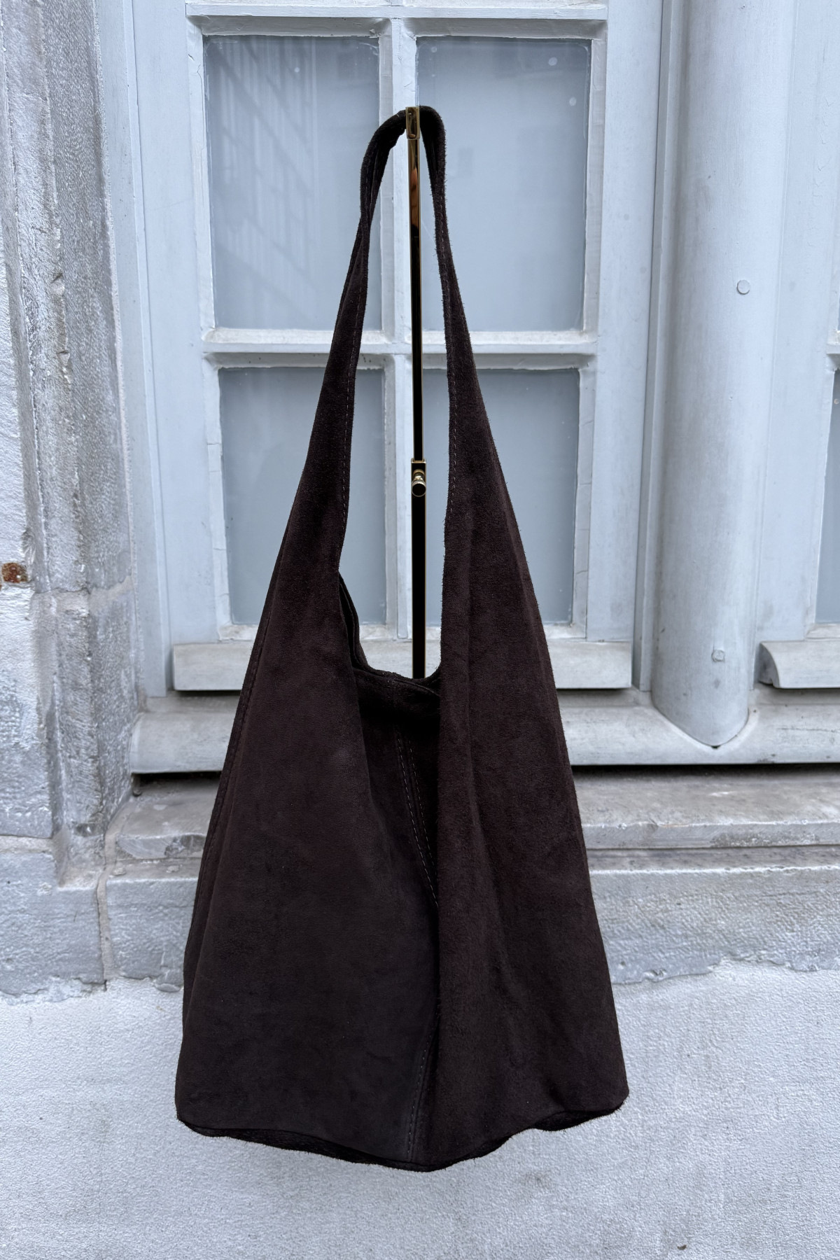 chummy sac cabas effet dain marron chocolat (2)