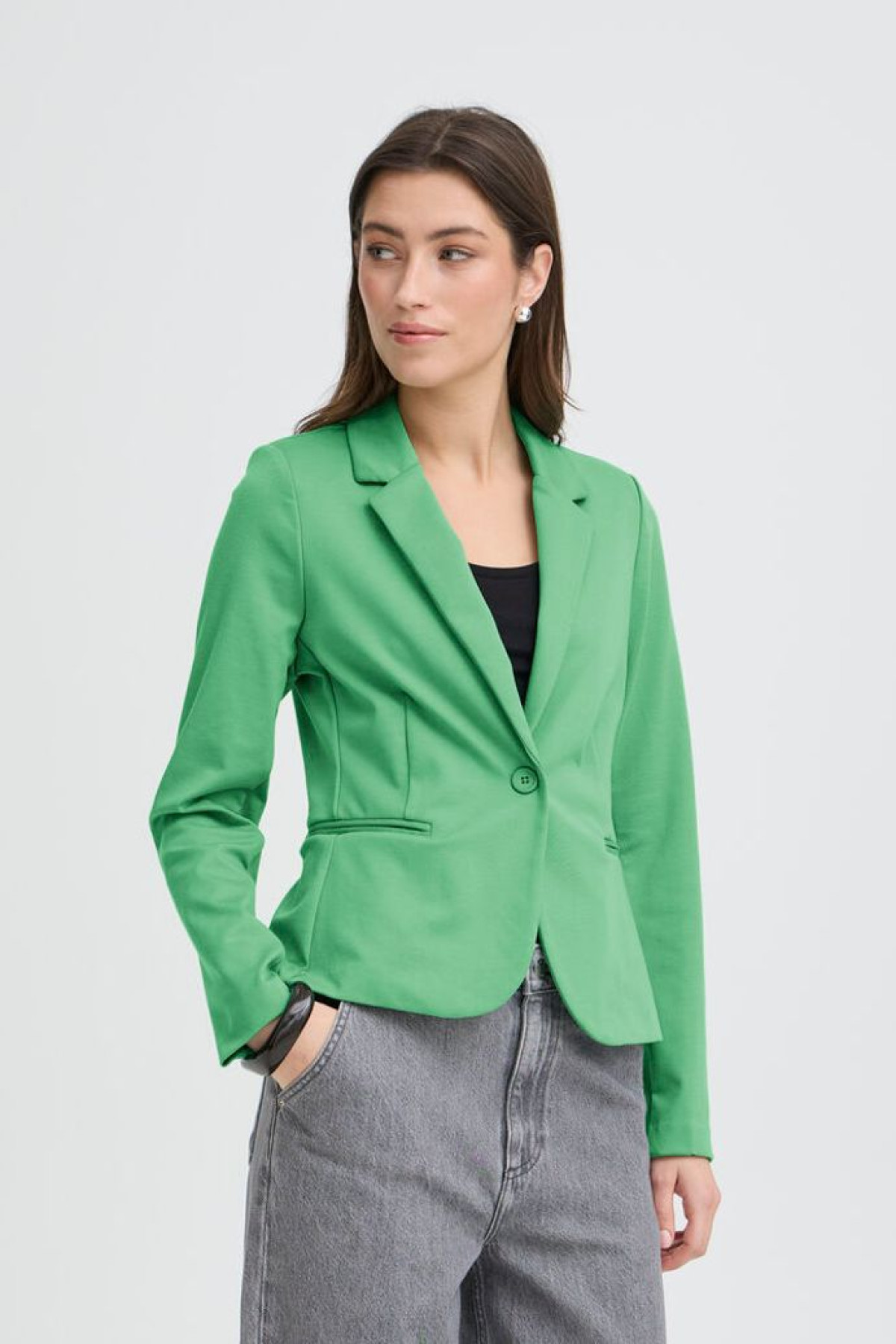 veste de blazer byoung verte cintrée  20804230 (1)