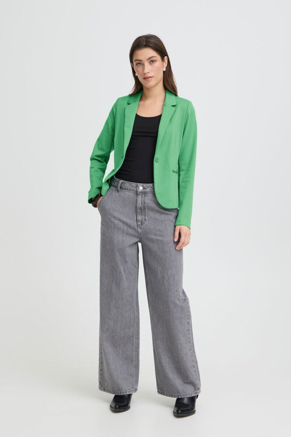 veste de blazer byoung verte cintrée  20804230 (4)