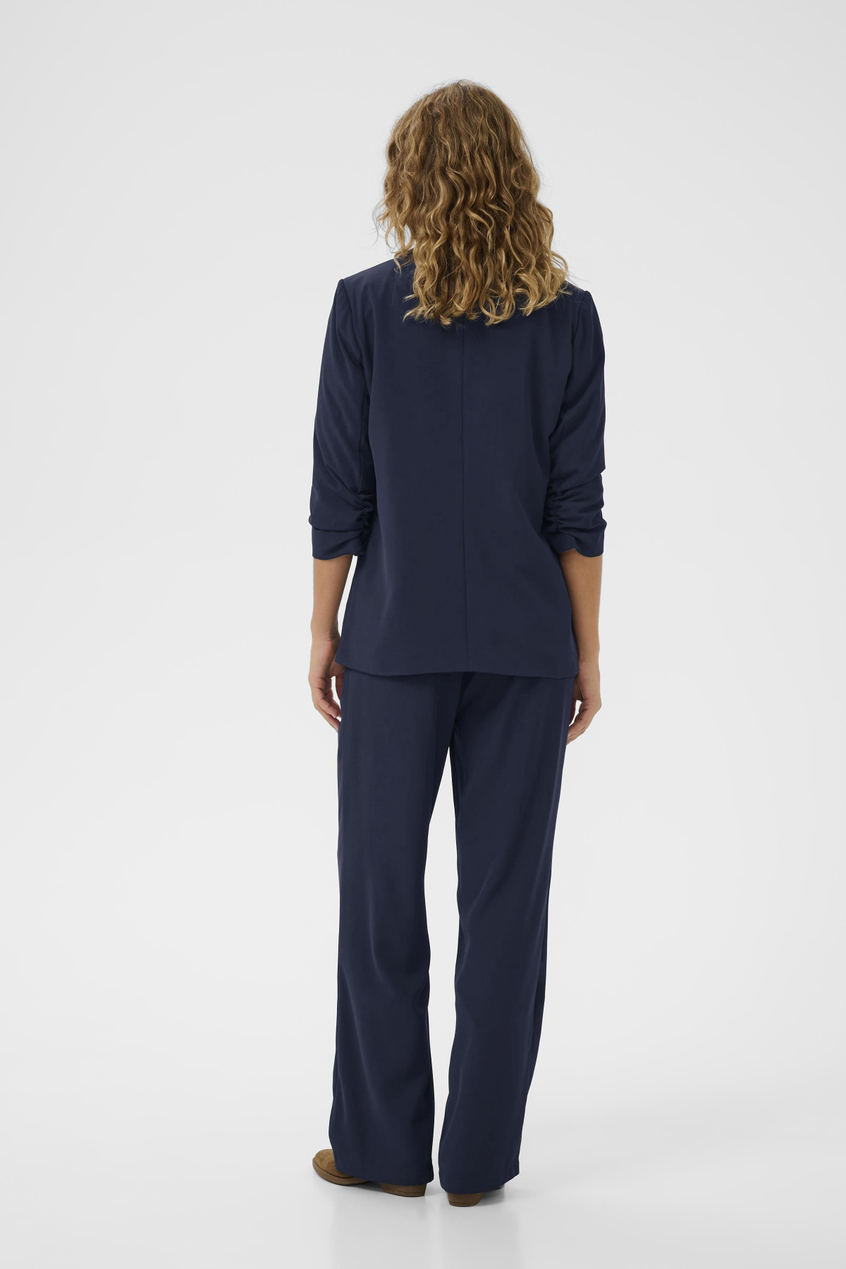 cream blazer 3/4 cocamia bleu marine 10613975 (4)