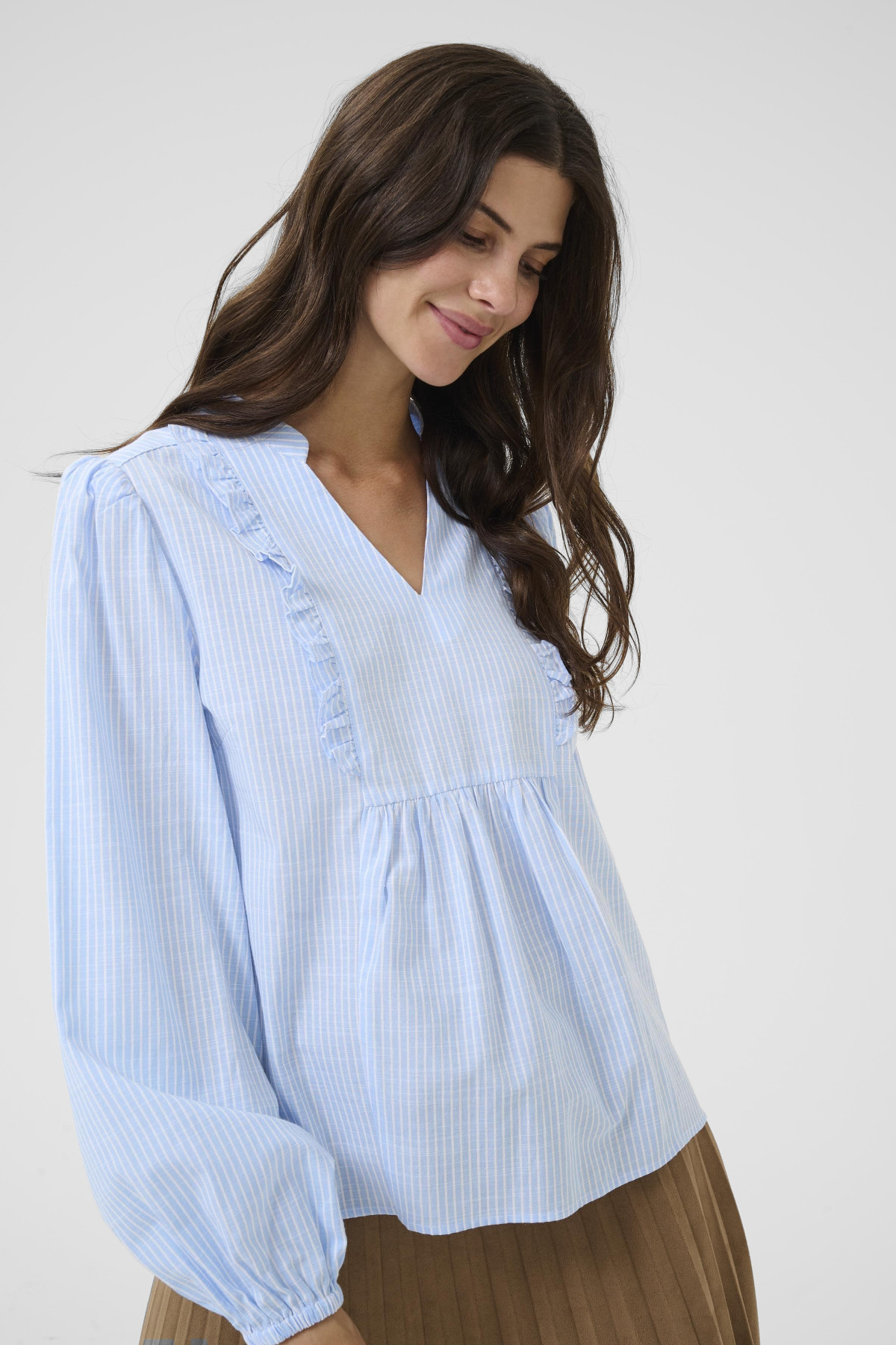 cream blouse rayée cherissa 10614701 (1)