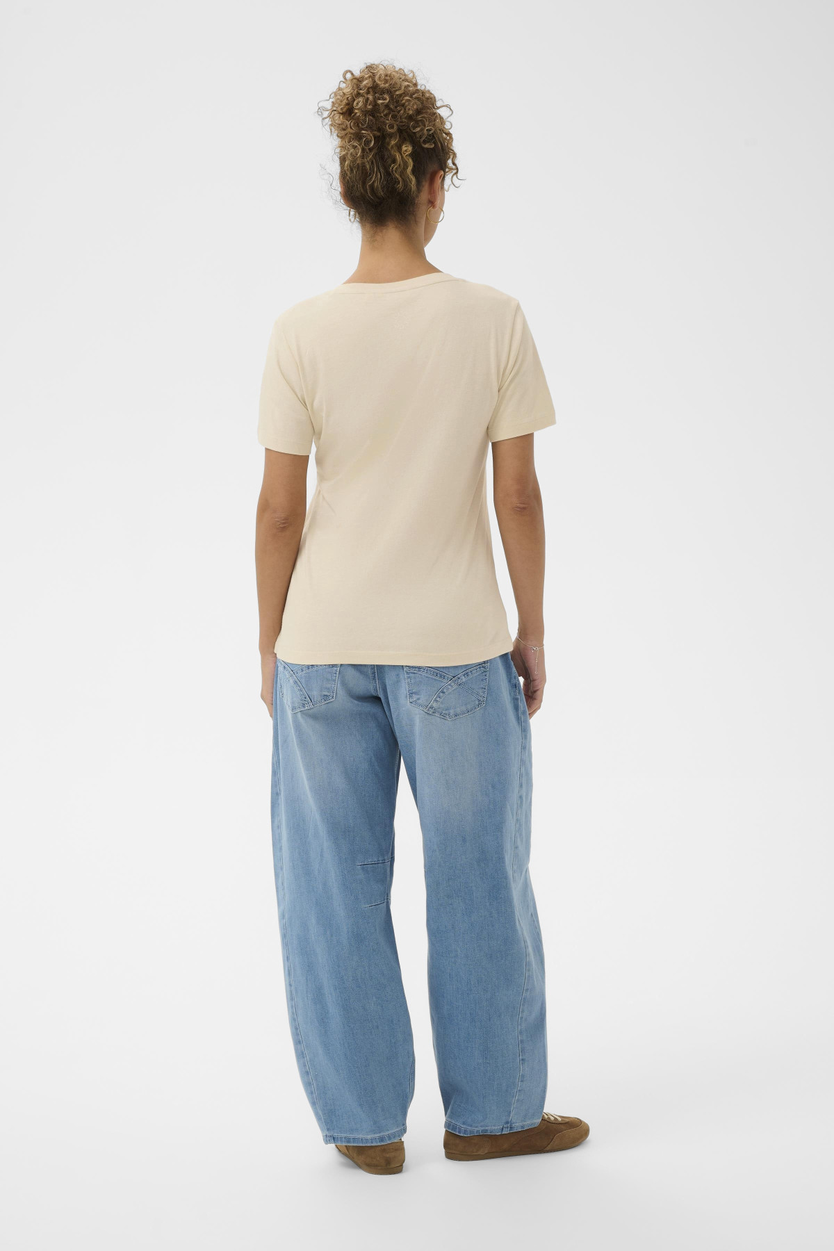 tshirt naia cream beige col v 10604508 (3)