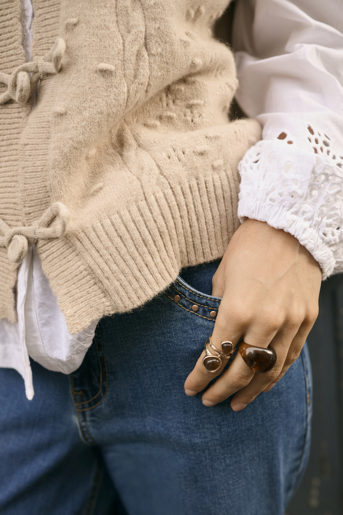 cream blouse chloe à dentelle 10614686 (5)