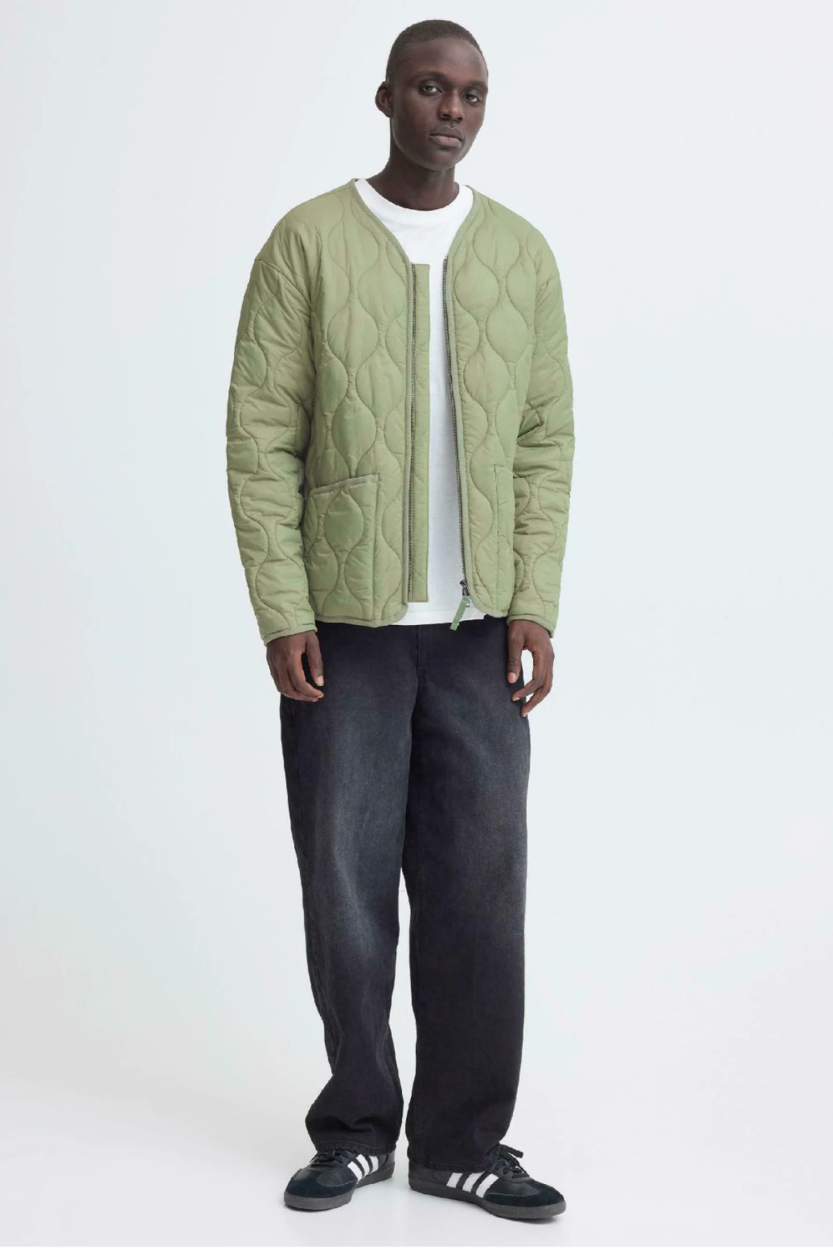 blend veste  matelassée jkt vert amande  (2)
