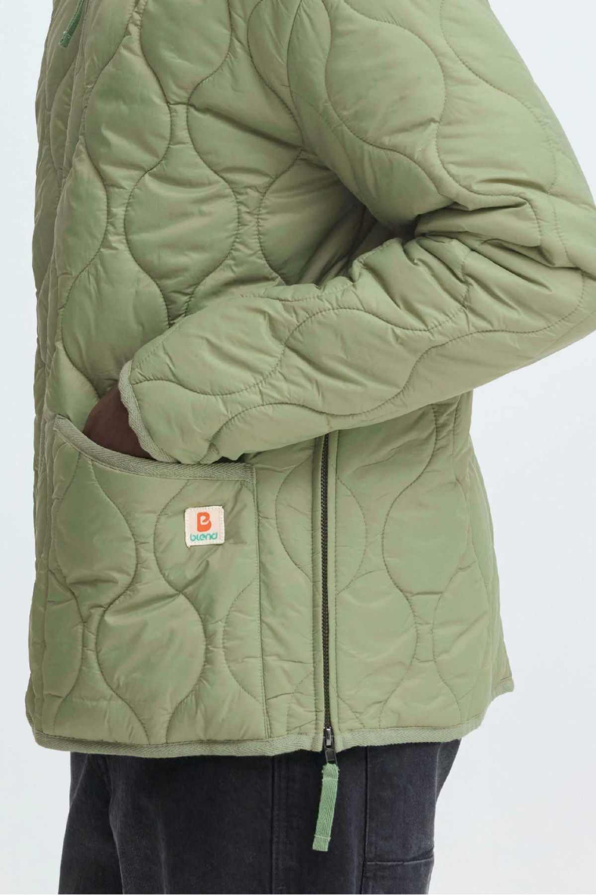 blend veste  matelassée jkt vert amande  (5)