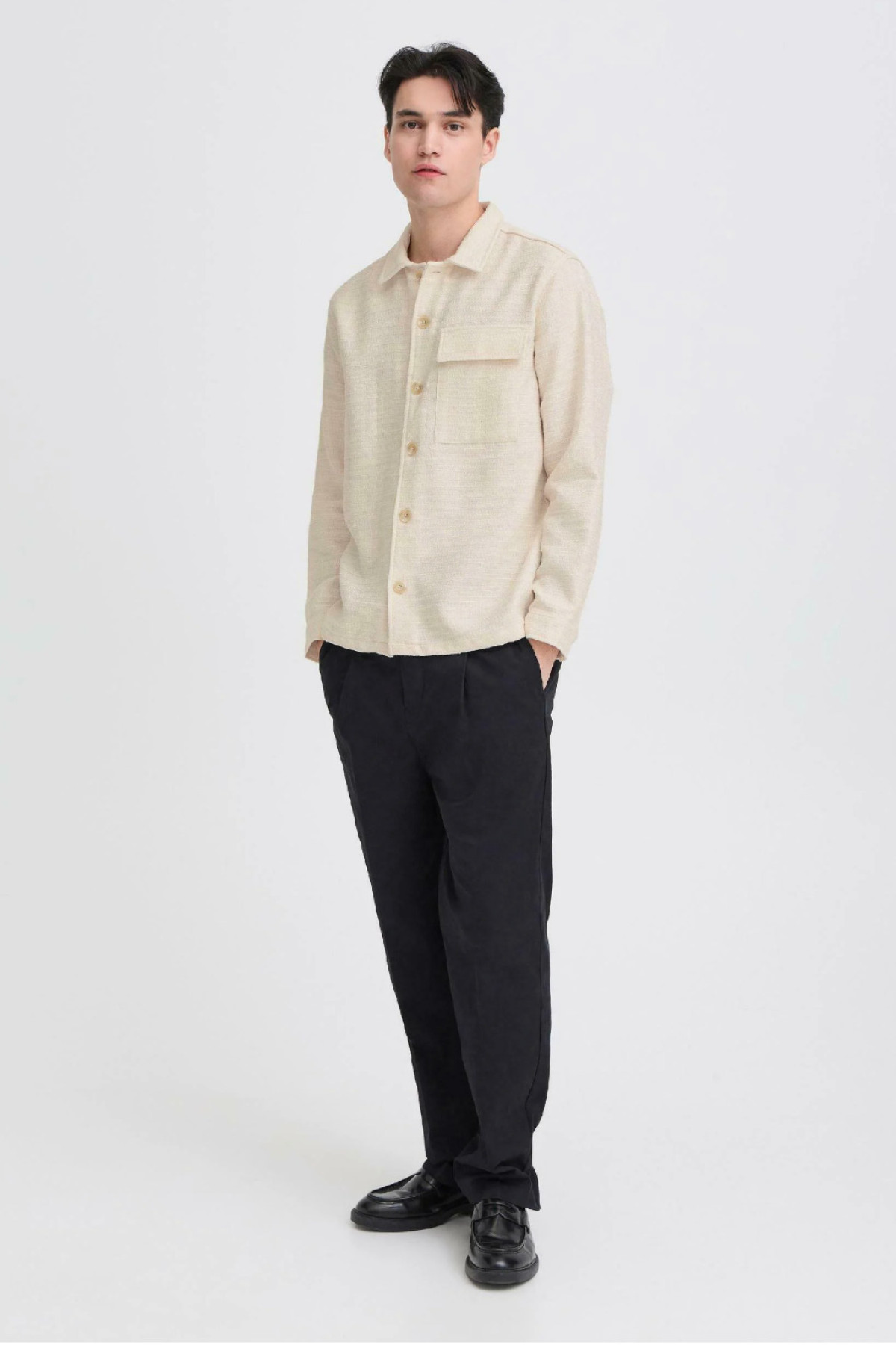 casual friday veste matt structured blanc cassé (2)