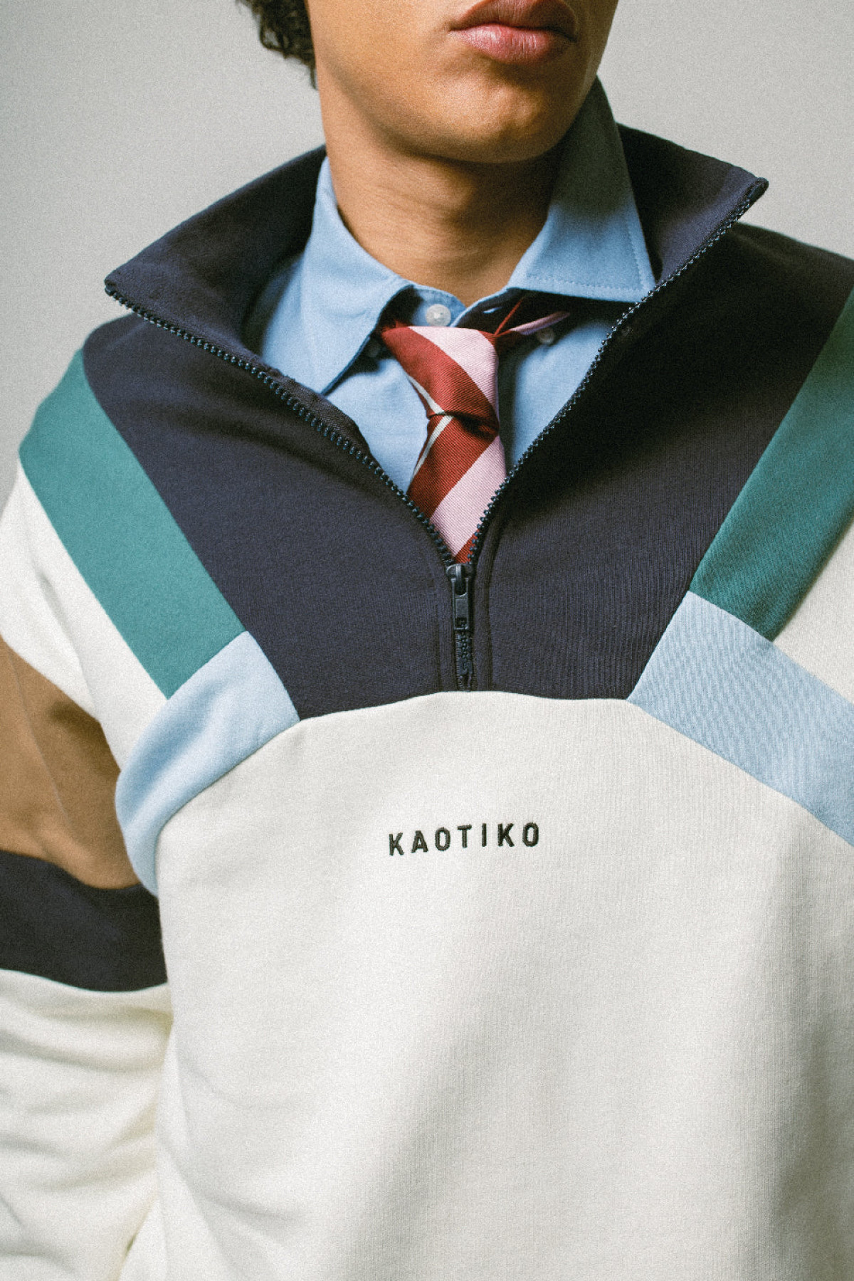 kaotiko sweat aleck ivoire / bleu marine (4)