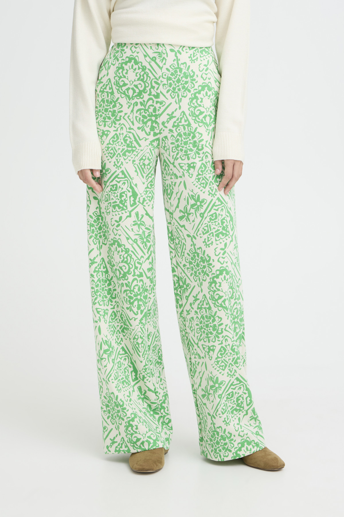 IHKATE PRINT PA38 PANTALON A MOTIFS VERTS 20125222 (2)
