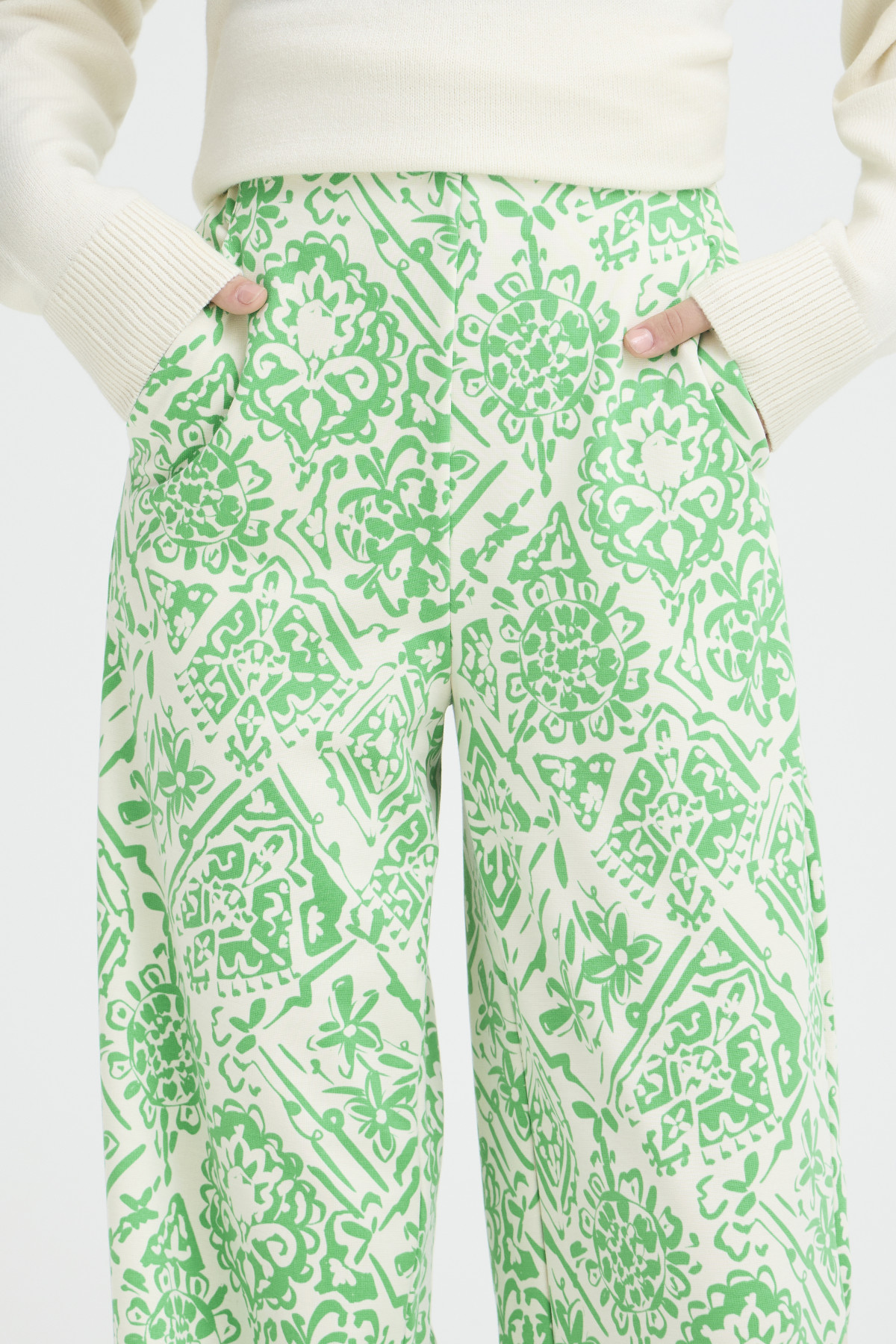 IHKATE PRINT PA38 PANTALON A MOTIFS VERTS 20125222 (5)