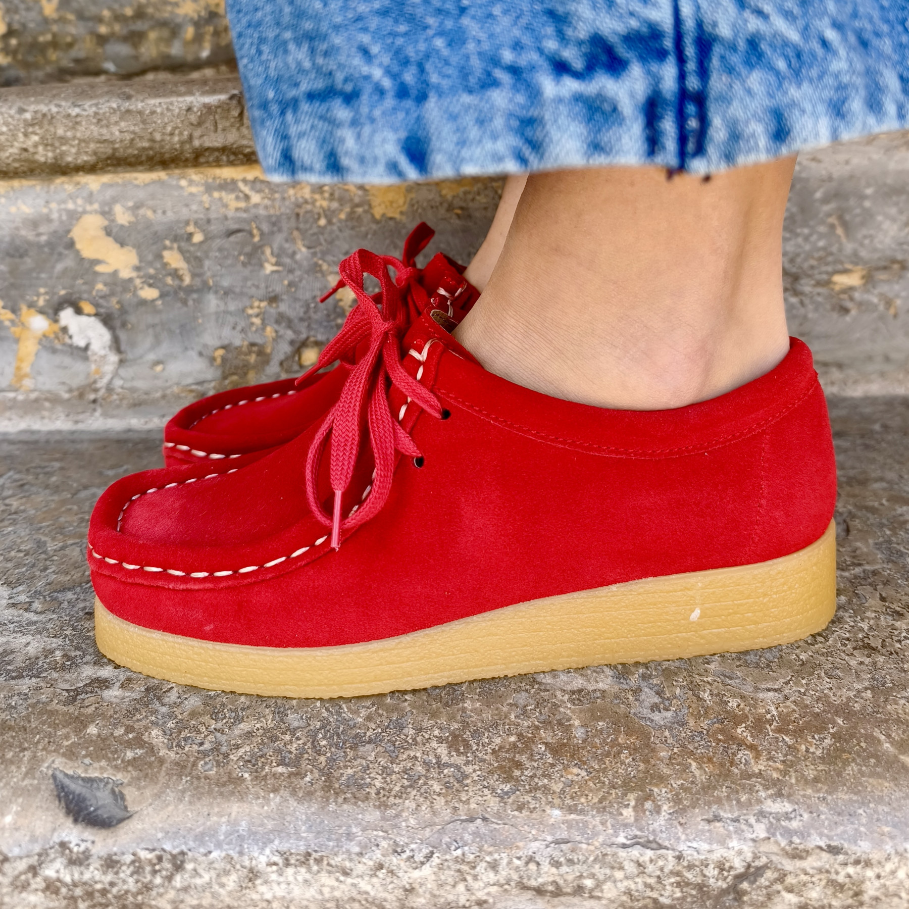 otherstep derbies style clarks rouge rubro  (2)