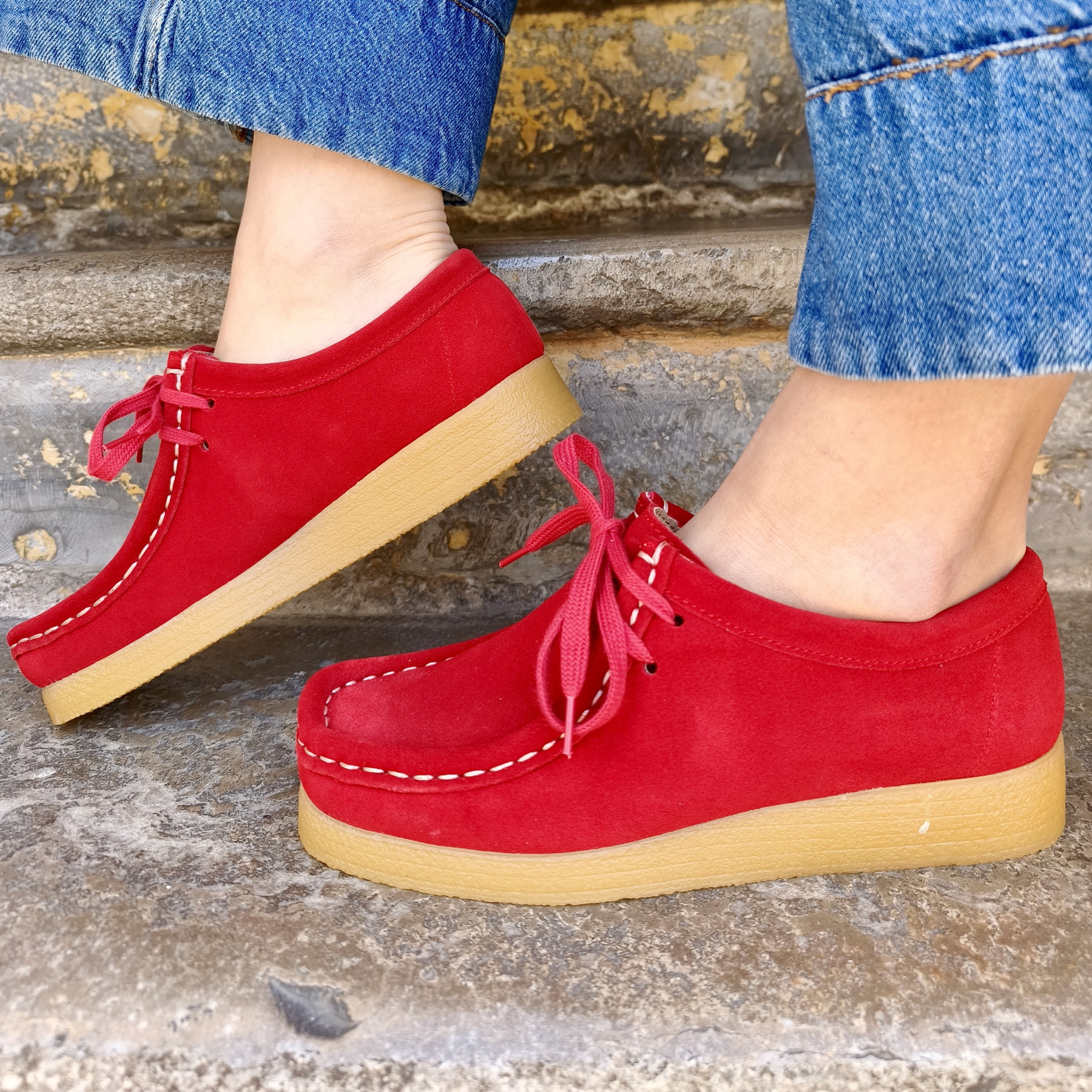 otherstep derbies style clarks rouge rubro  (3)