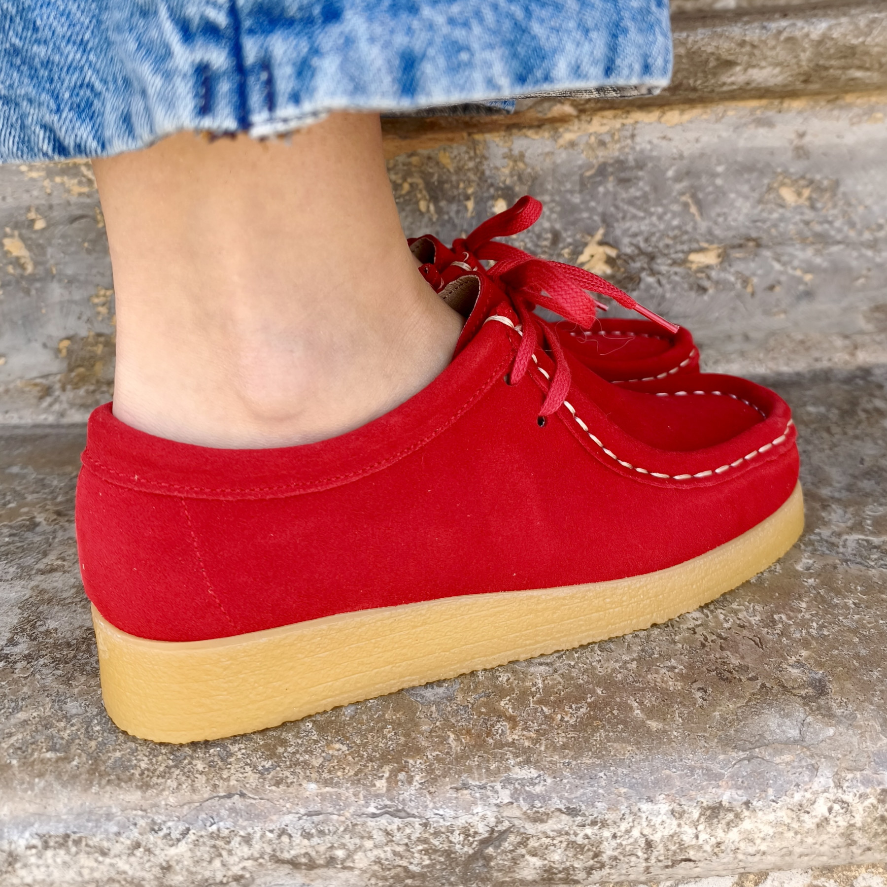 otherstep derbies style clarks rouge rubro  (4)