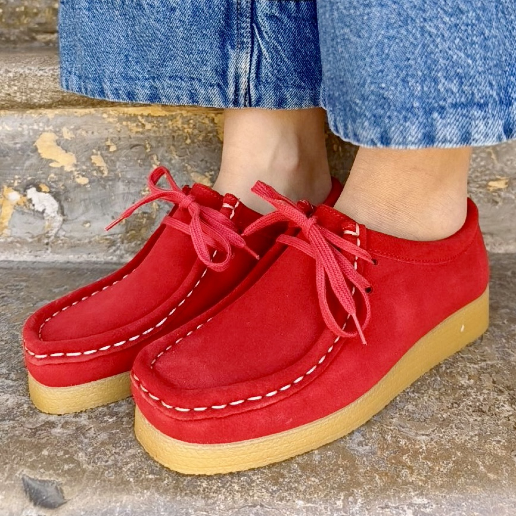 otherstep derbies style clarks rouge rubro  (5)